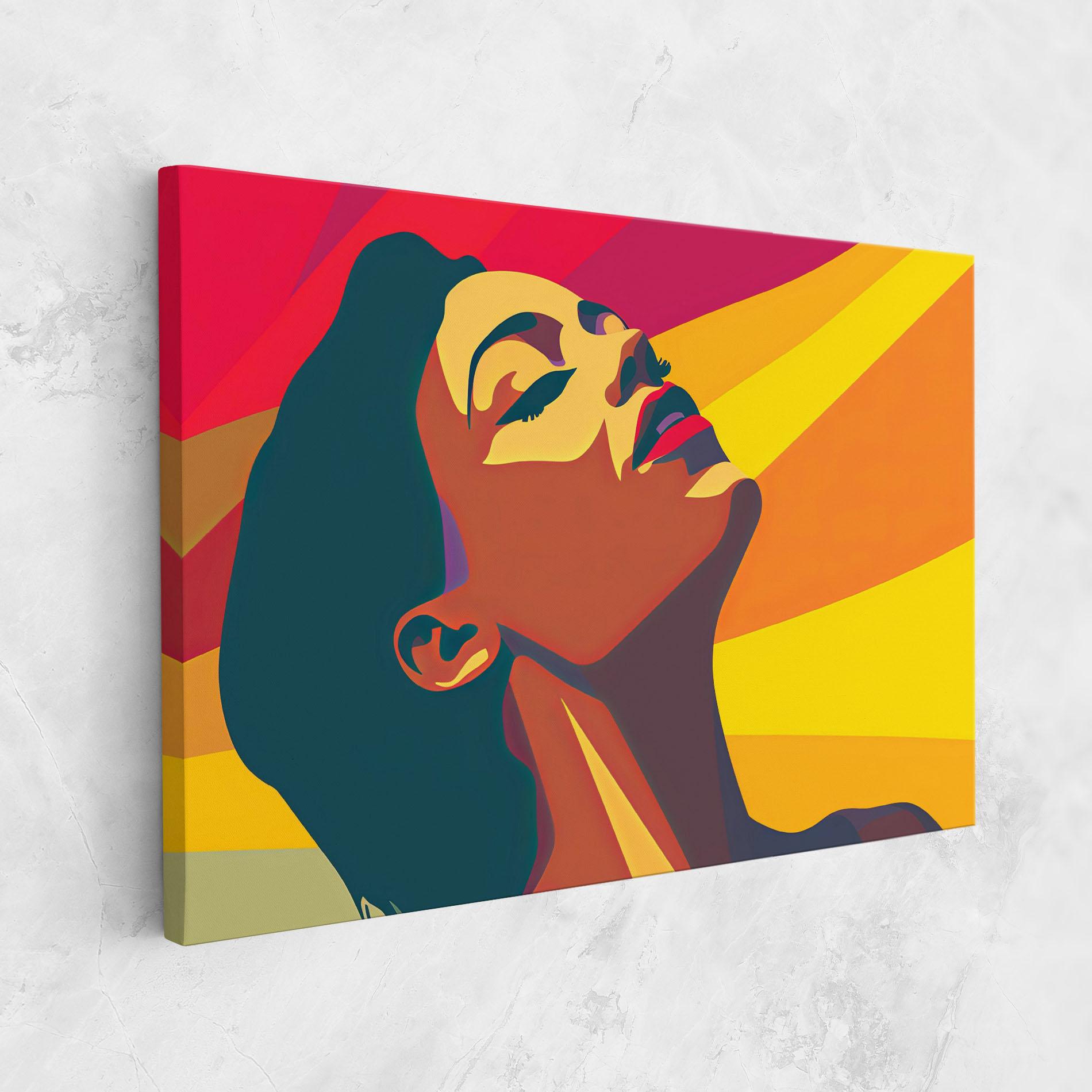 Tablou Canvas Pop Female Color mockup 1