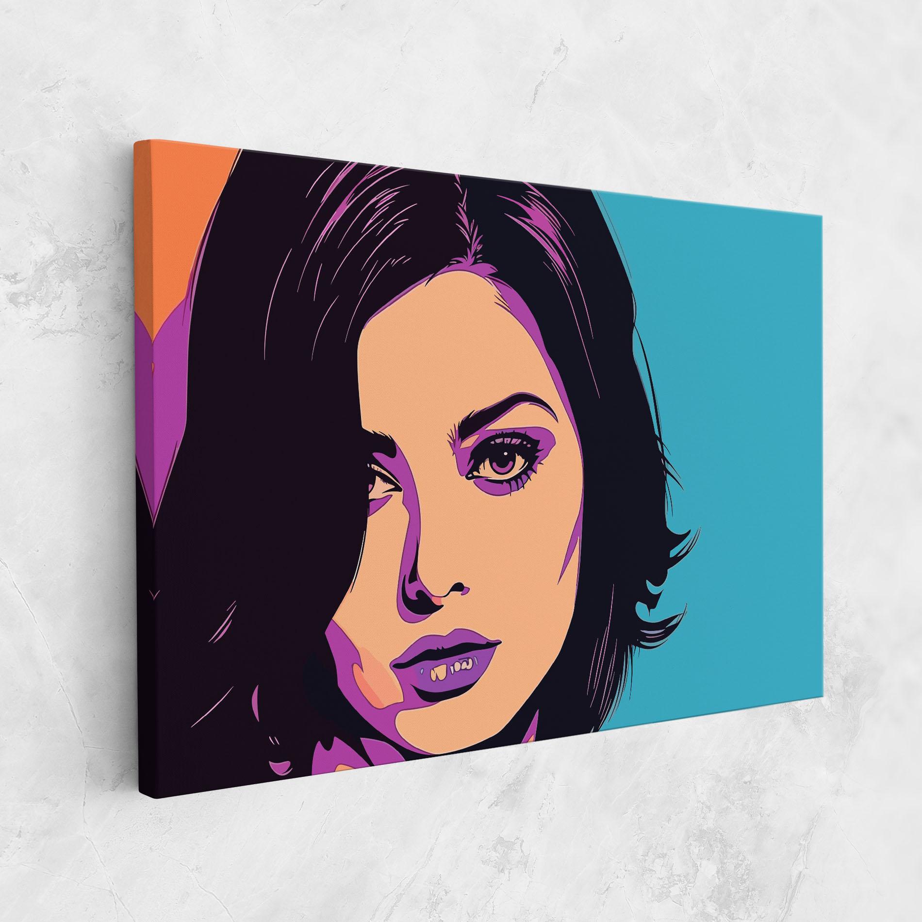 Tablou Canvas Pop Purple Woman mockup 1