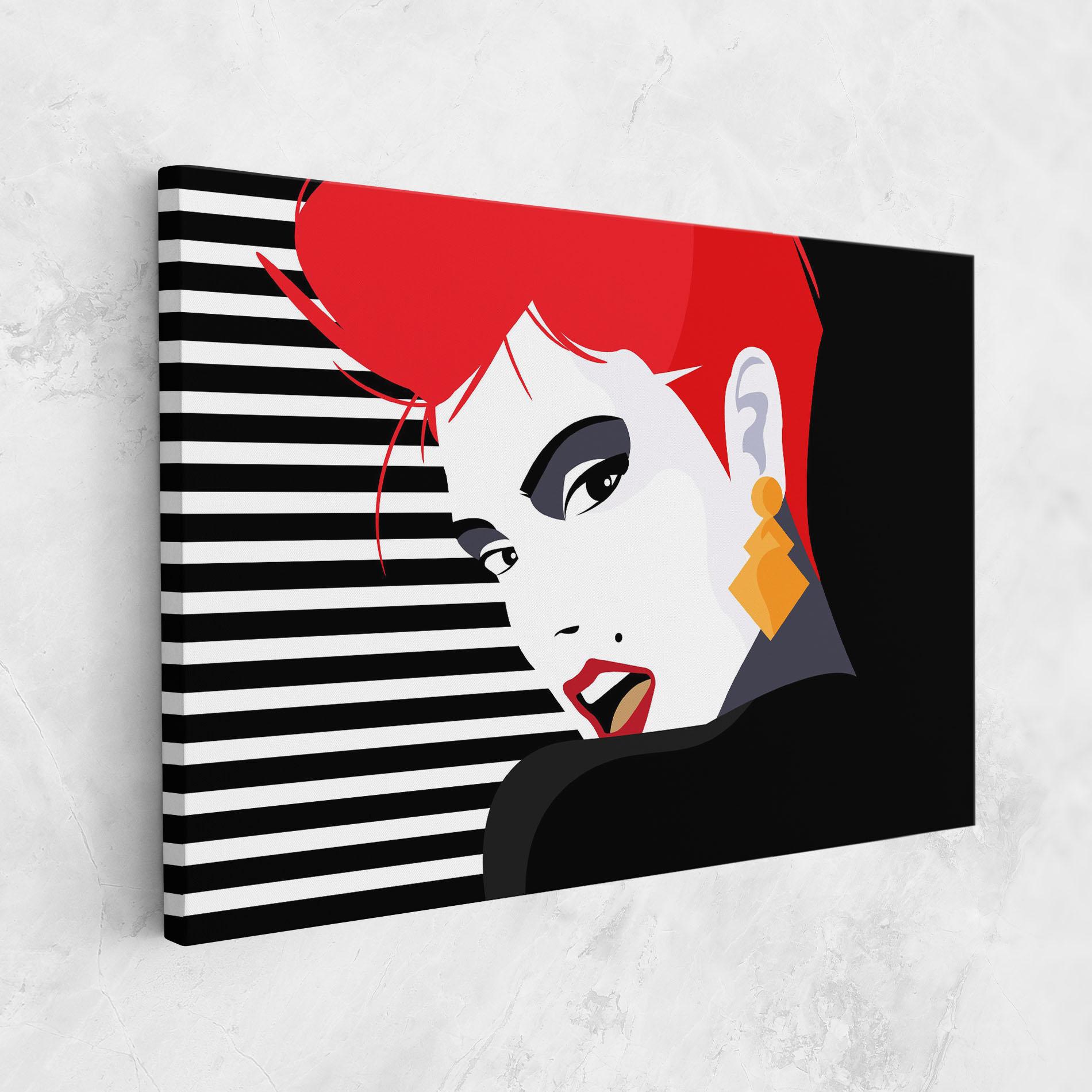 Tablou Canvas Red Pop Hair mockup 1