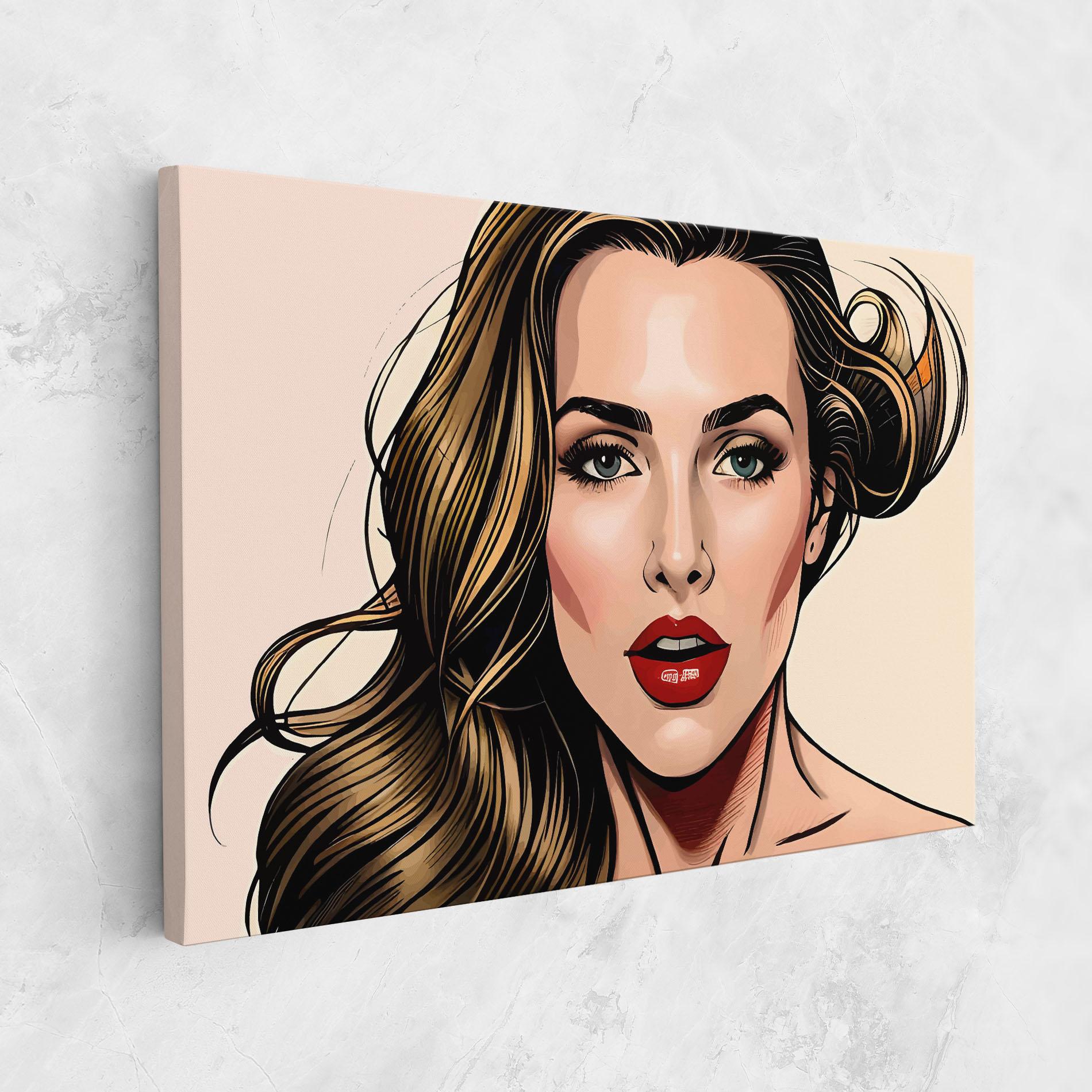 Tablou Canvas Red Pop Lips mockup 1
