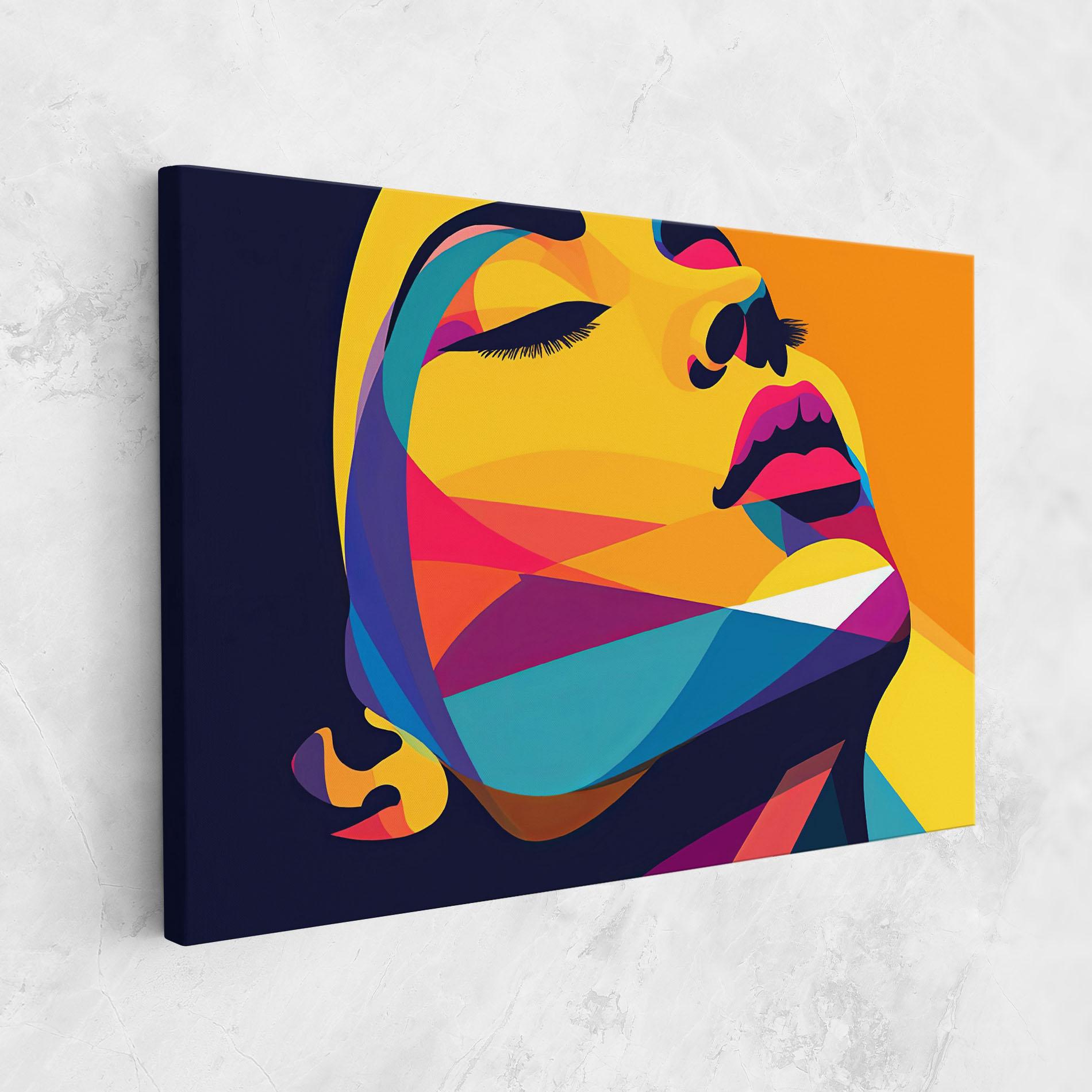 Tablou Canvas Yellow Pop Face mockup 1