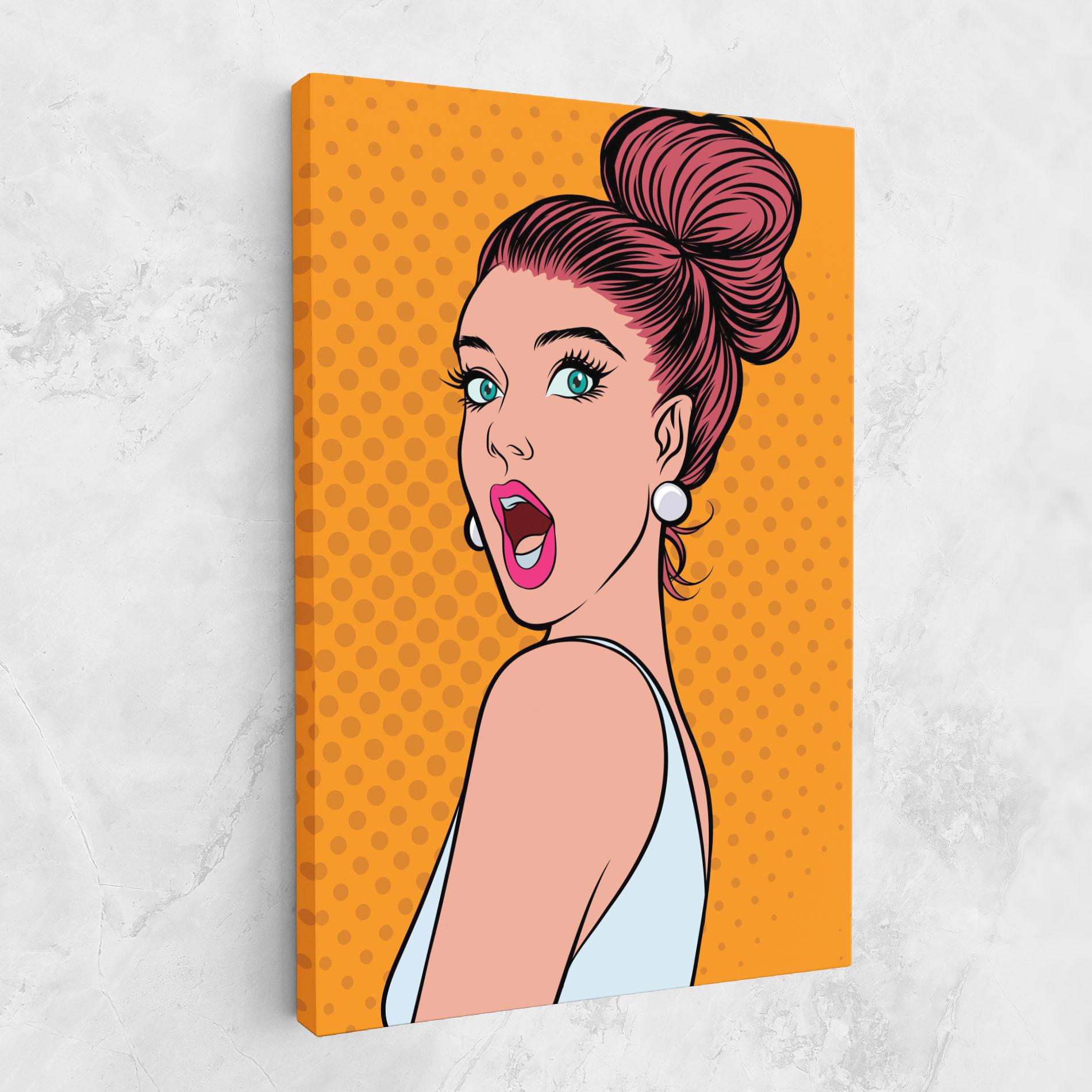 Tablou Canvas Pop Comic Lady mockup 1