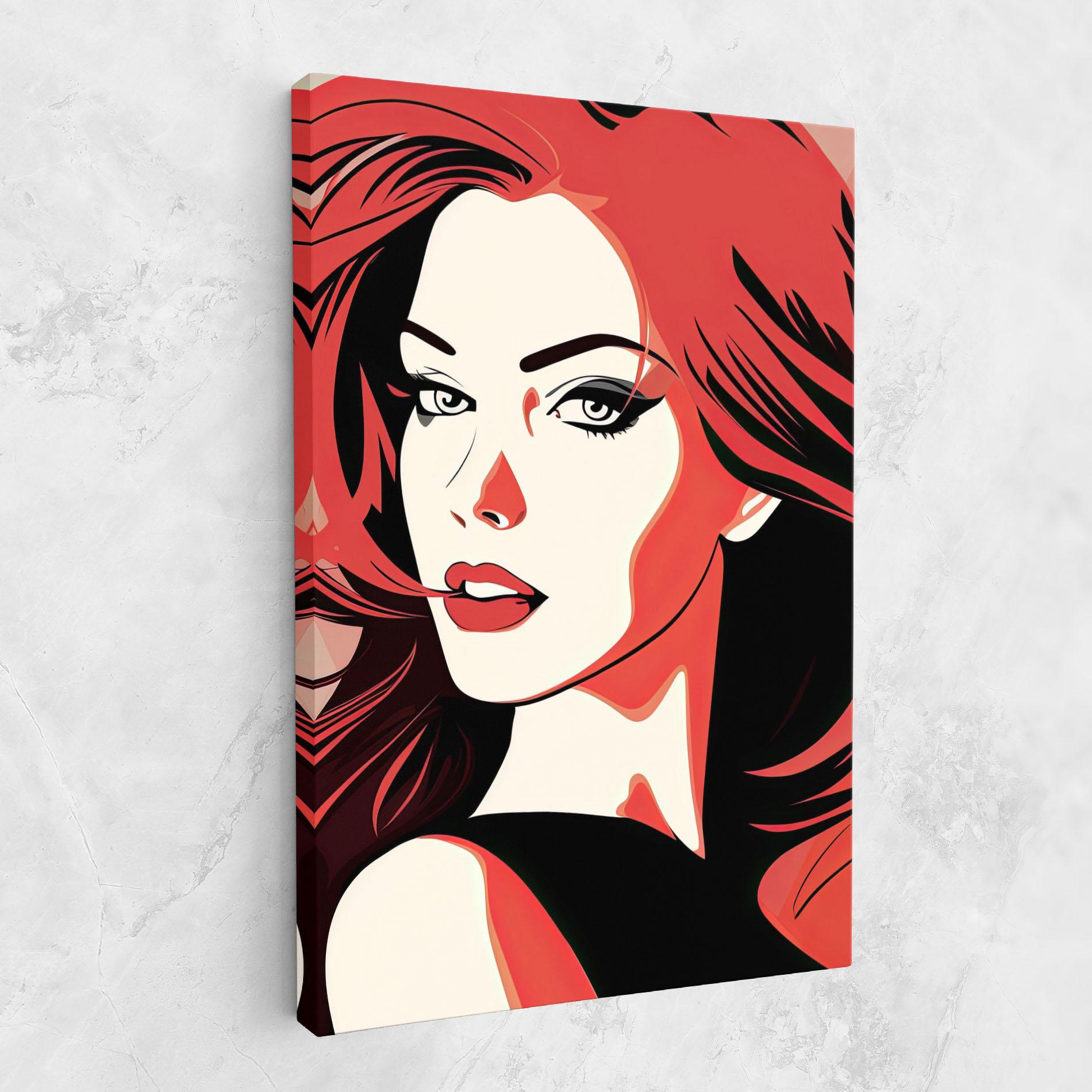Tablou Canvas Red Hair Pop Art mockup 1