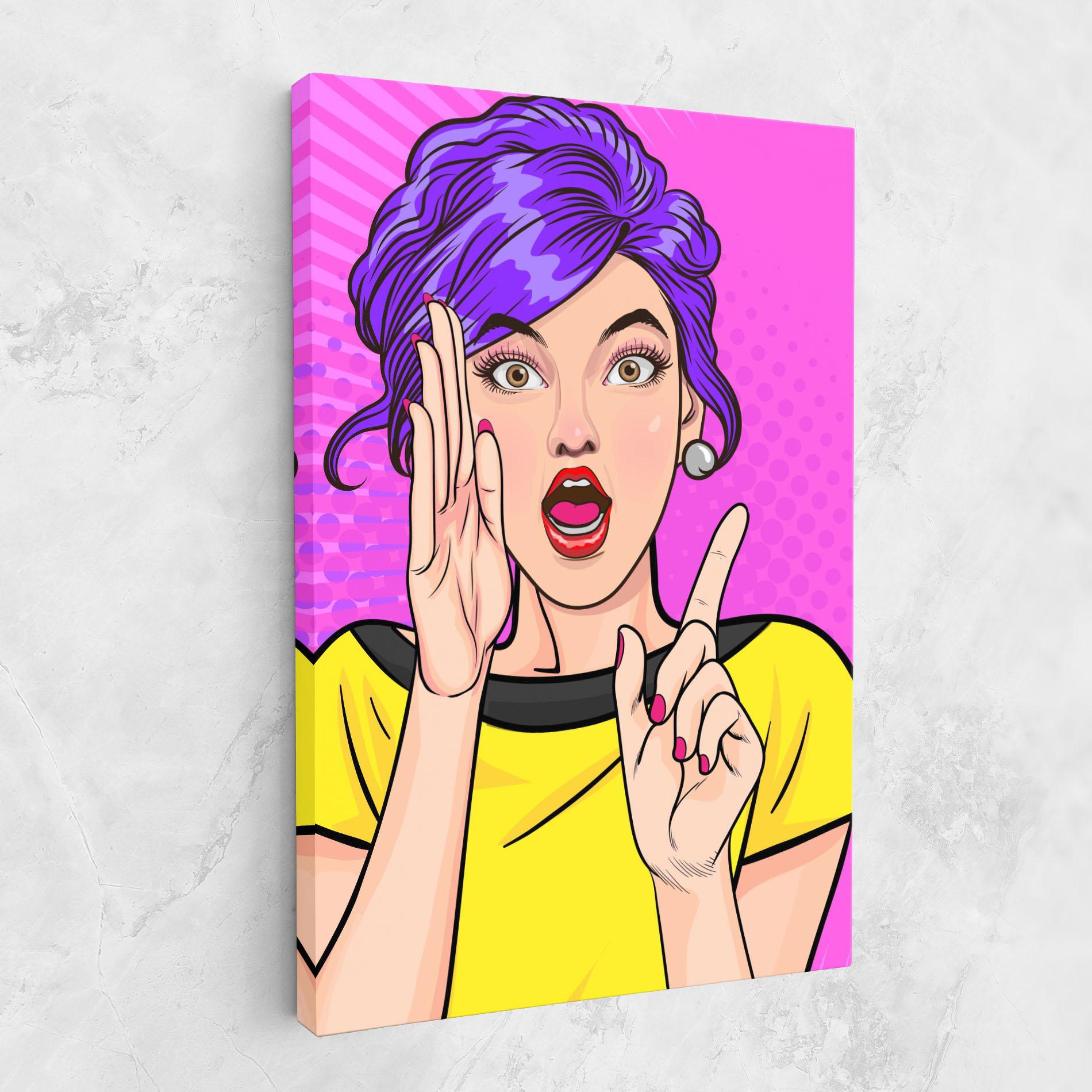 Tablou Canvas Surprised Pop Woman mockup 1