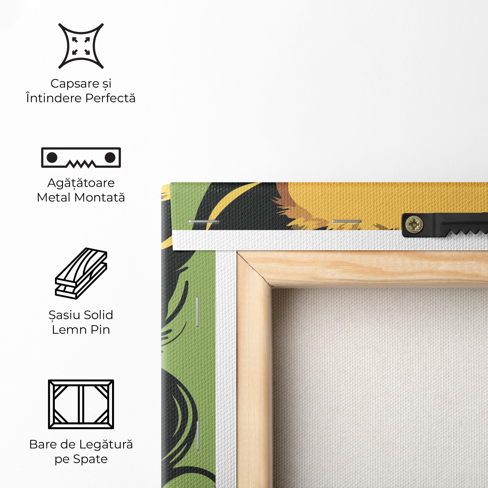 Tablou Canvas Green Light Pop Lady mockup 5