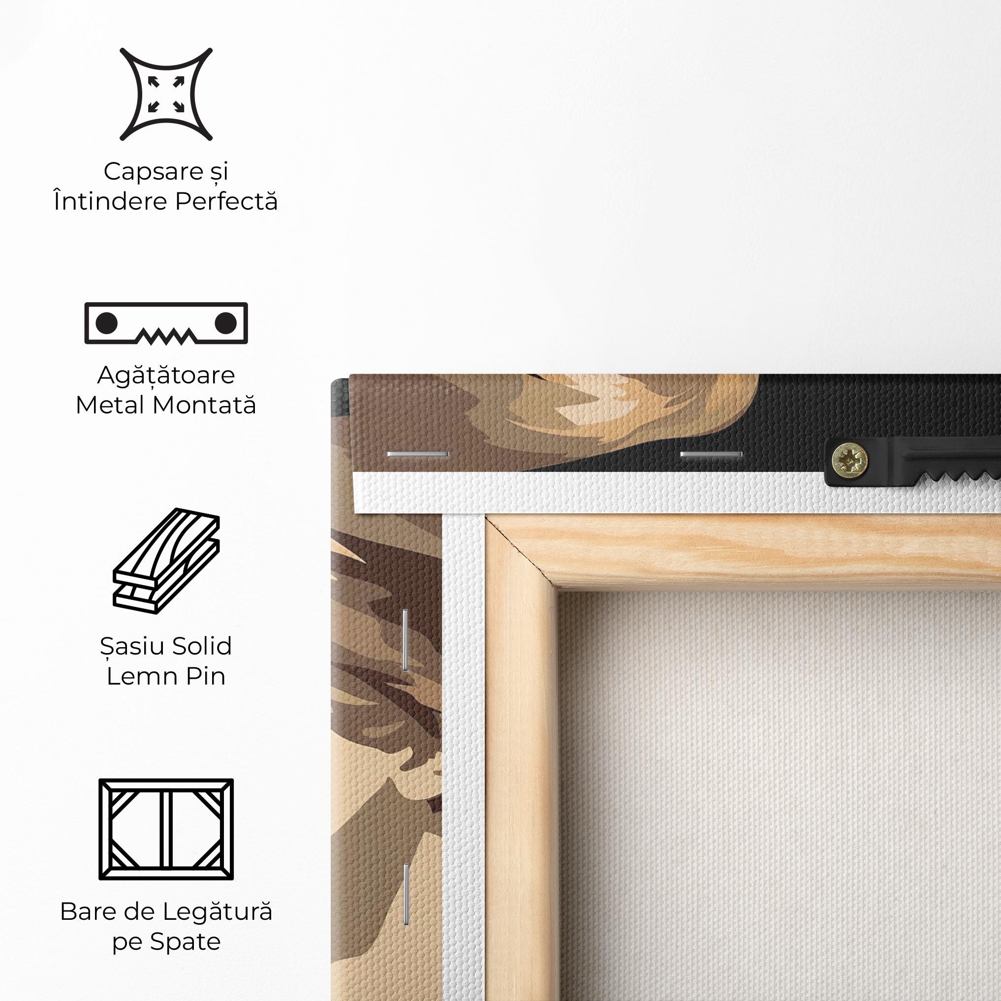 Tablou Canvas Orange Pop Girl mockup 5