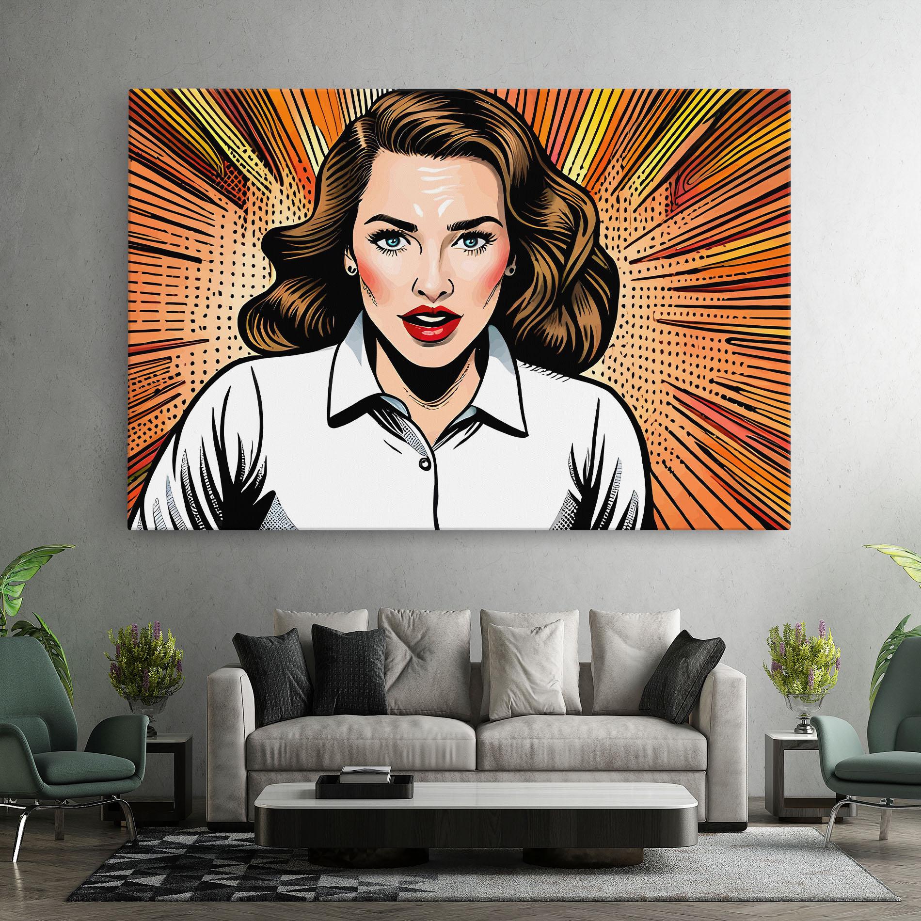 Tablou Canvas Blue Eye Pop Art mockup 7