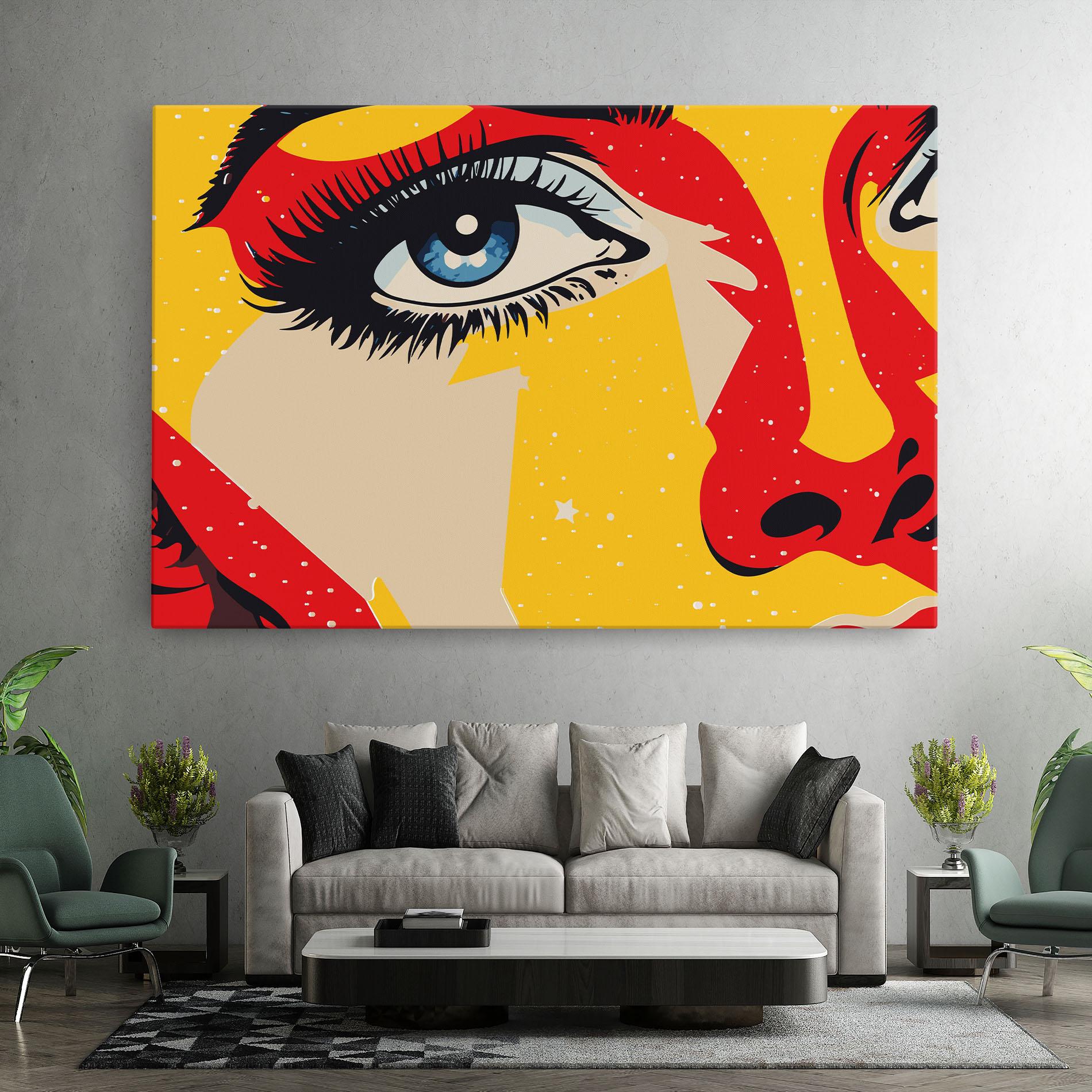 Tablou Canvas Blue Pop Eye mockup 7