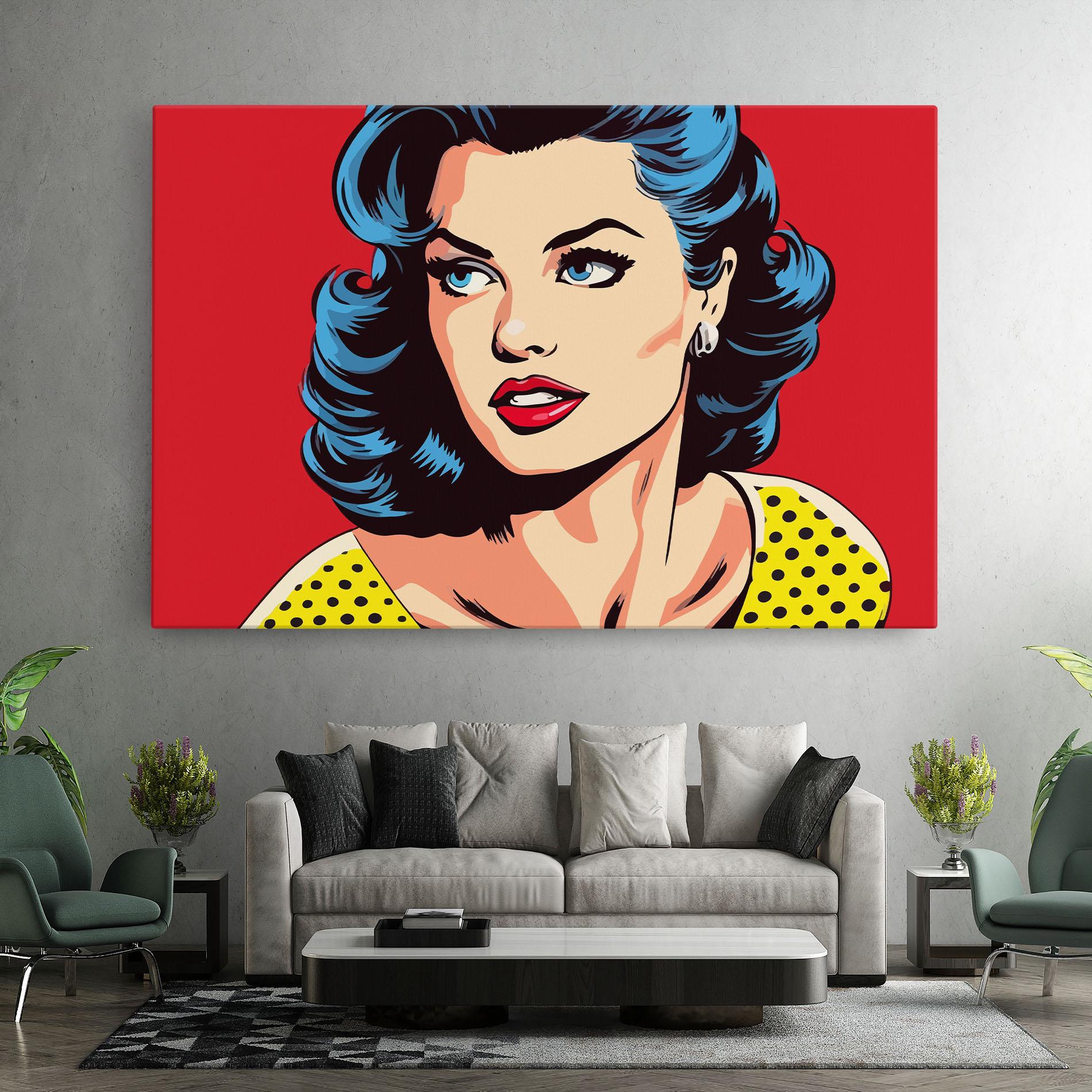 Tablou Canvas Blue Pop Eyes mockup 7