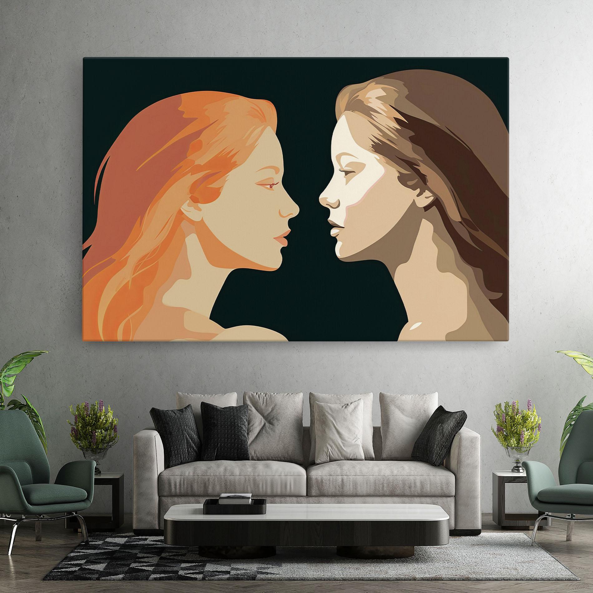 Tablou Canvas Orange Pop Girl mockup 7