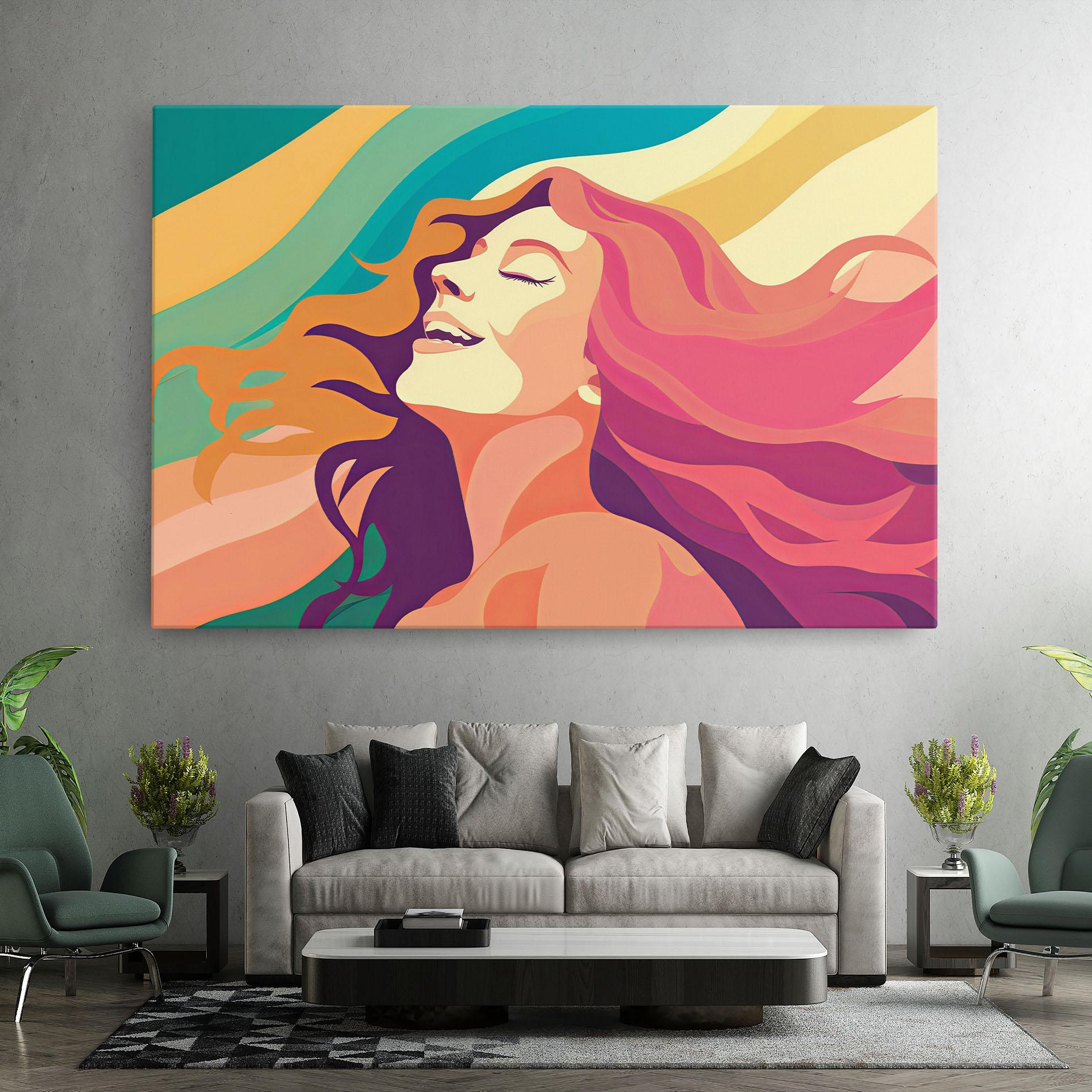 Tablou Canvas Pink Pop Hair mockup 7