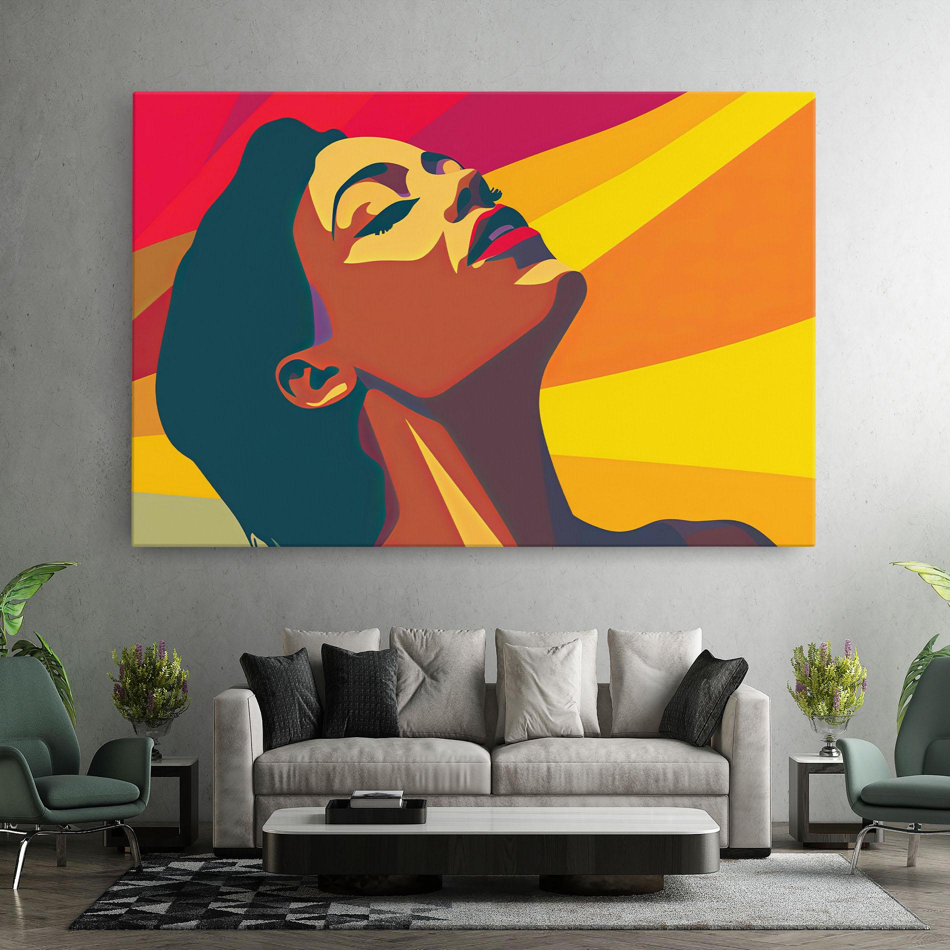 Tablou Canvas Pop Female Color mockup 7