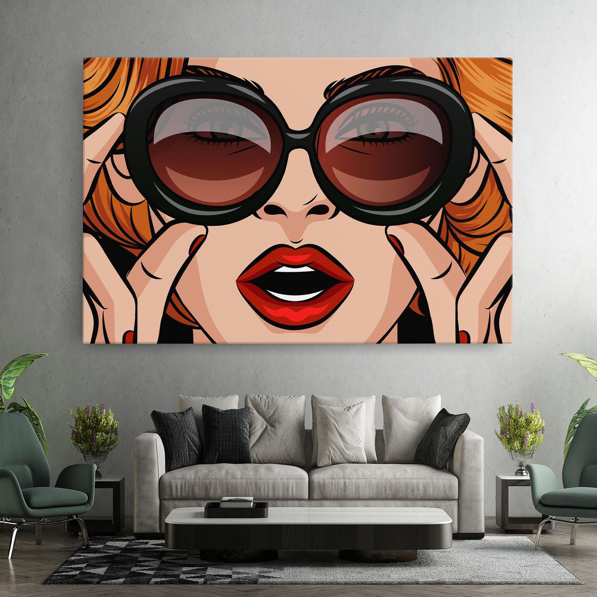 Tablou Canvas Pop Glasses Woman mockup 7