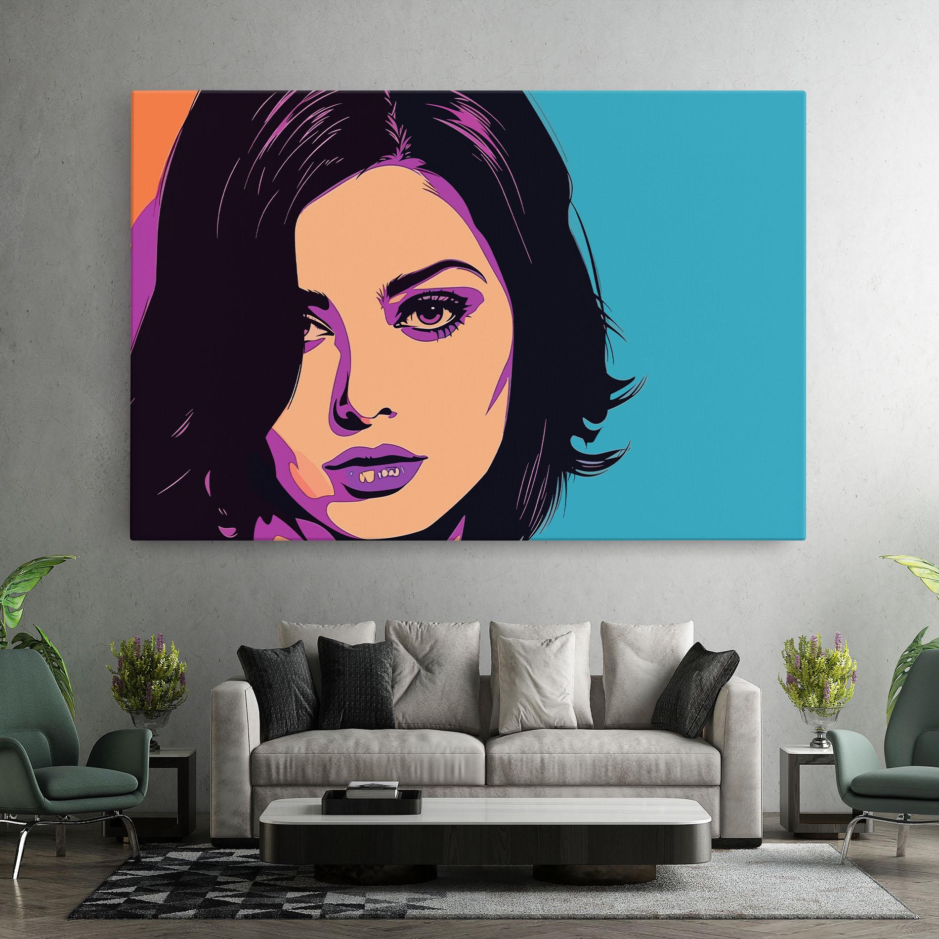 Tablou Canvas Pop Purple Woman mockup 7