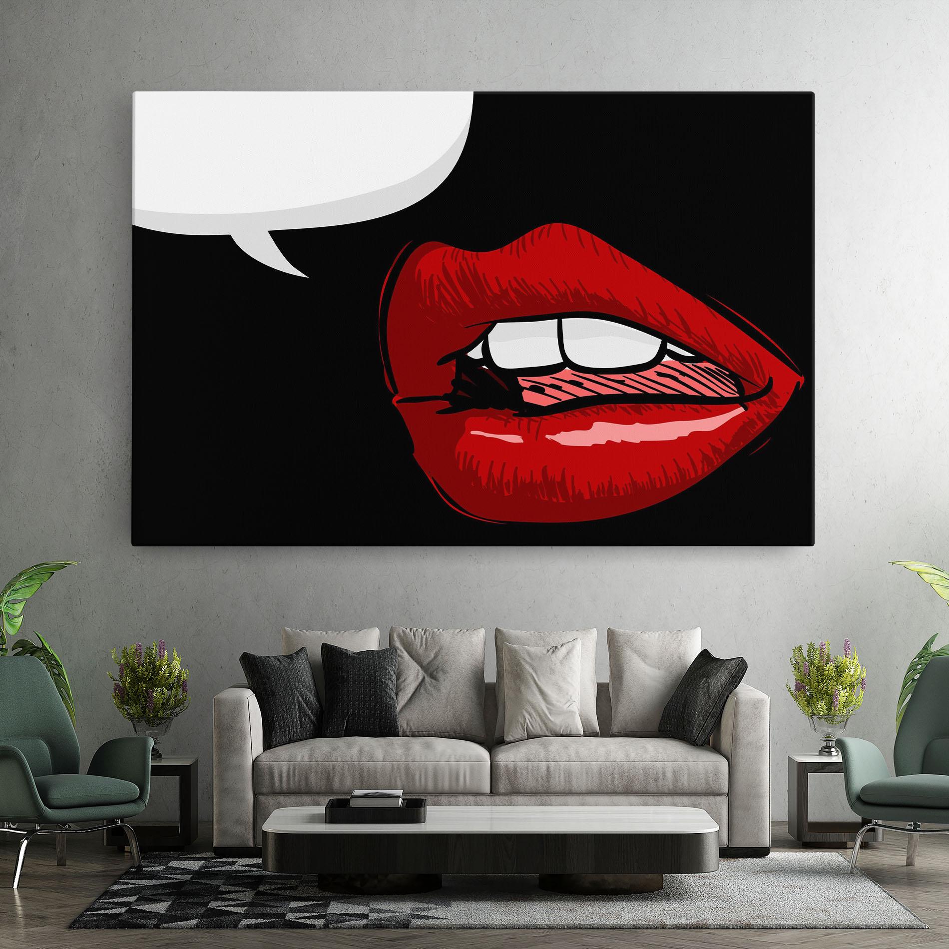 Tablou Canvas Pop Red Lips mockup 7