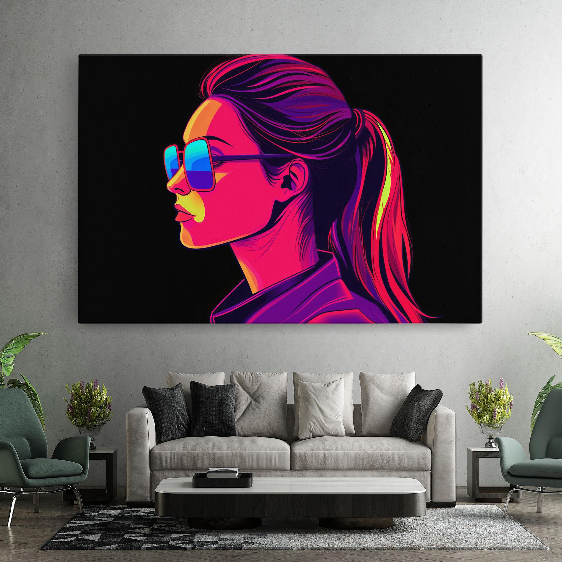 Tablou Canvas Purple Pop Hair mockup 7