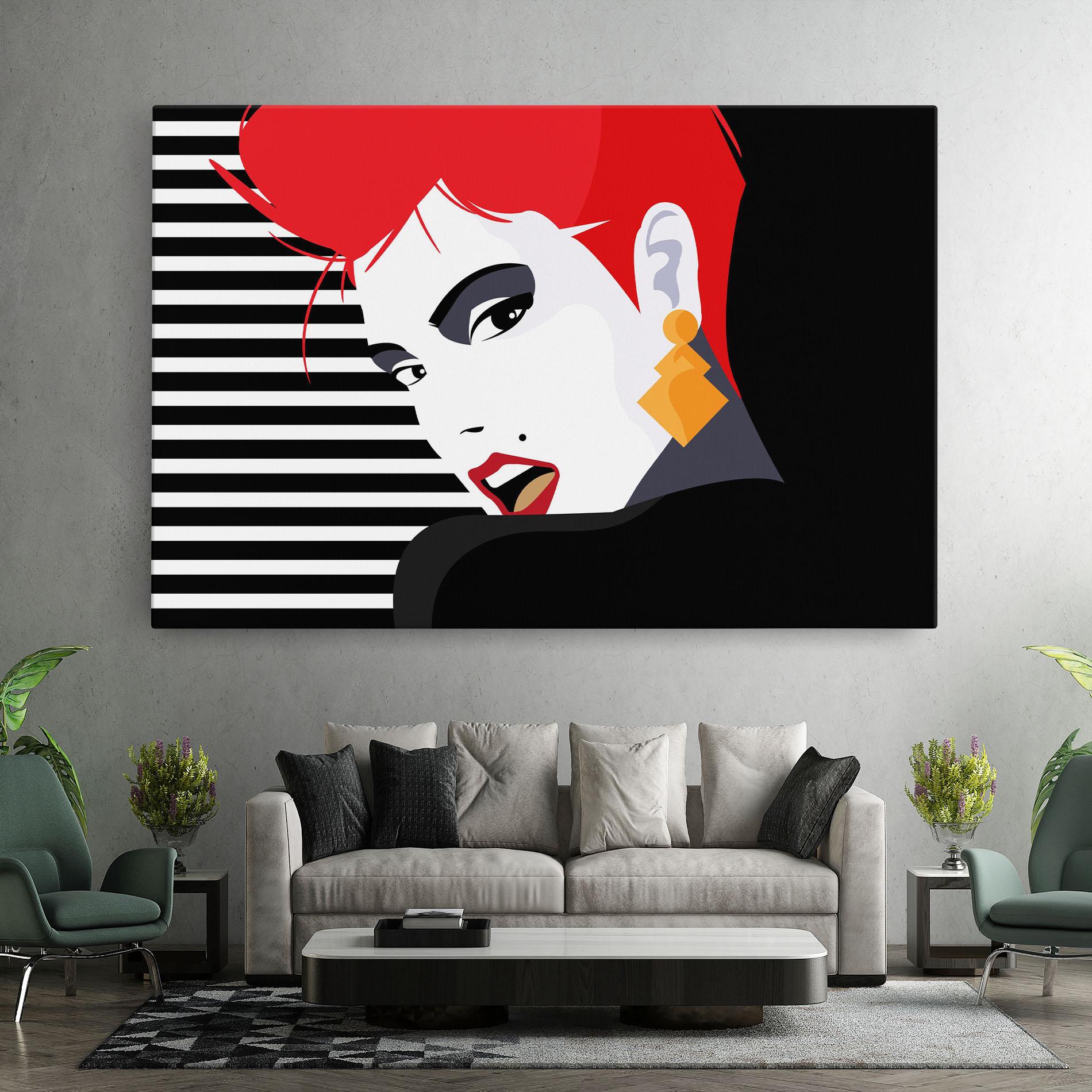 Tablou Canvas Red Pop Hair mockup 7