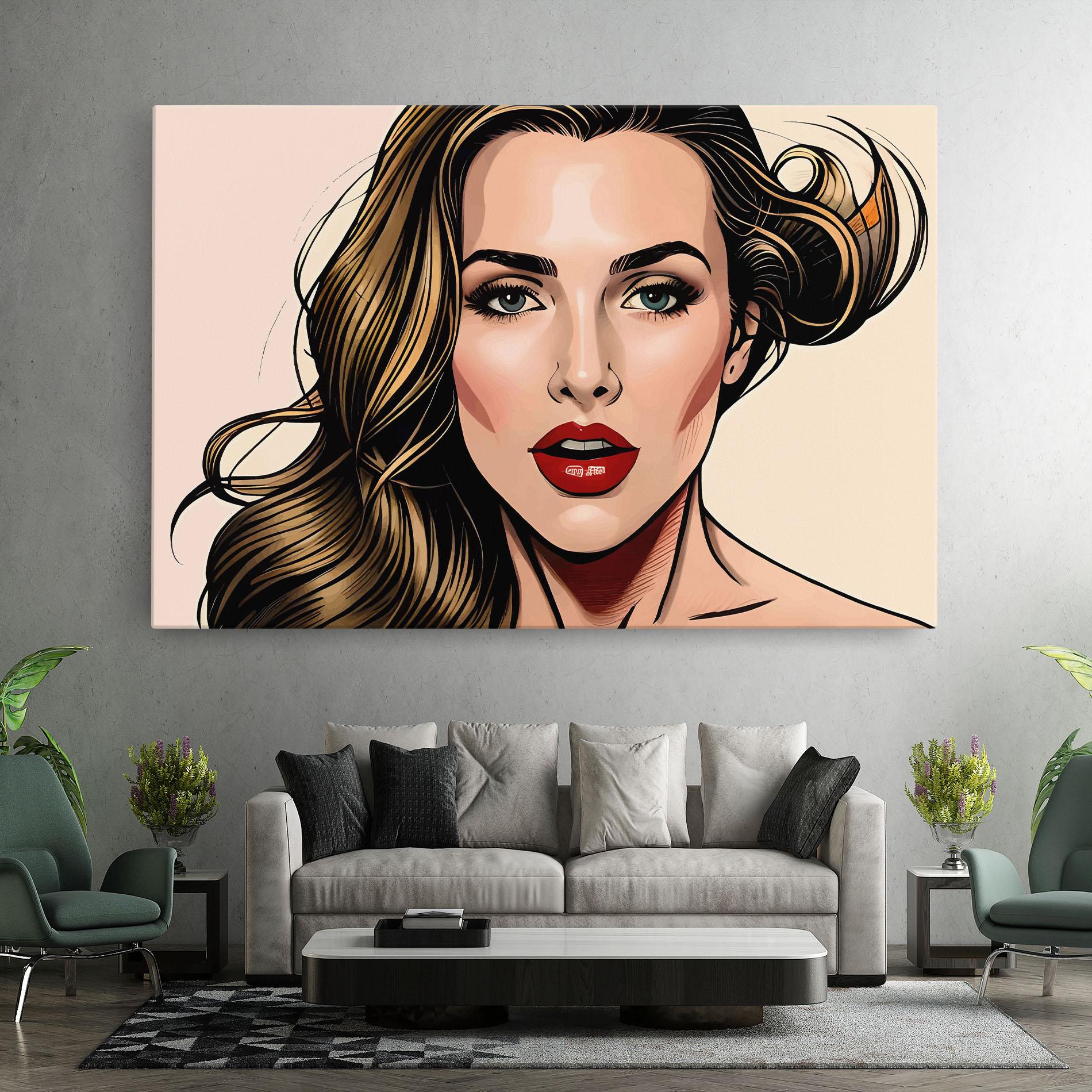 Tablou Canvas Red Pop Lips mockup 7