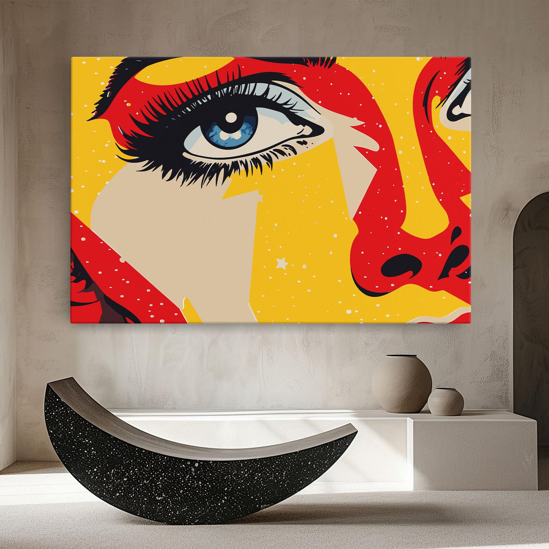 Tablou Canvas Blue Pop Eye mockup 8