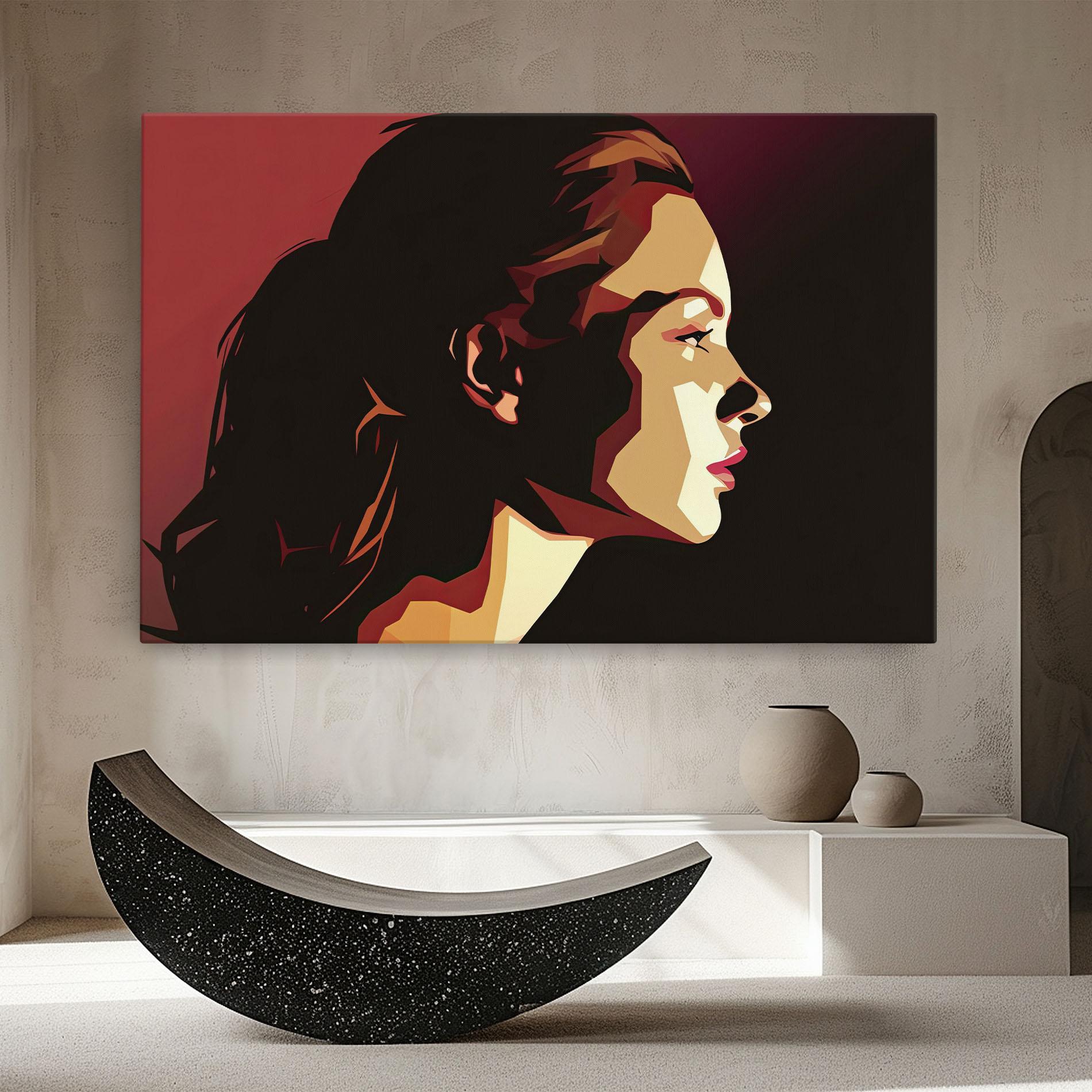 Tablou Canvas Cream Red Pop Art mockup 8