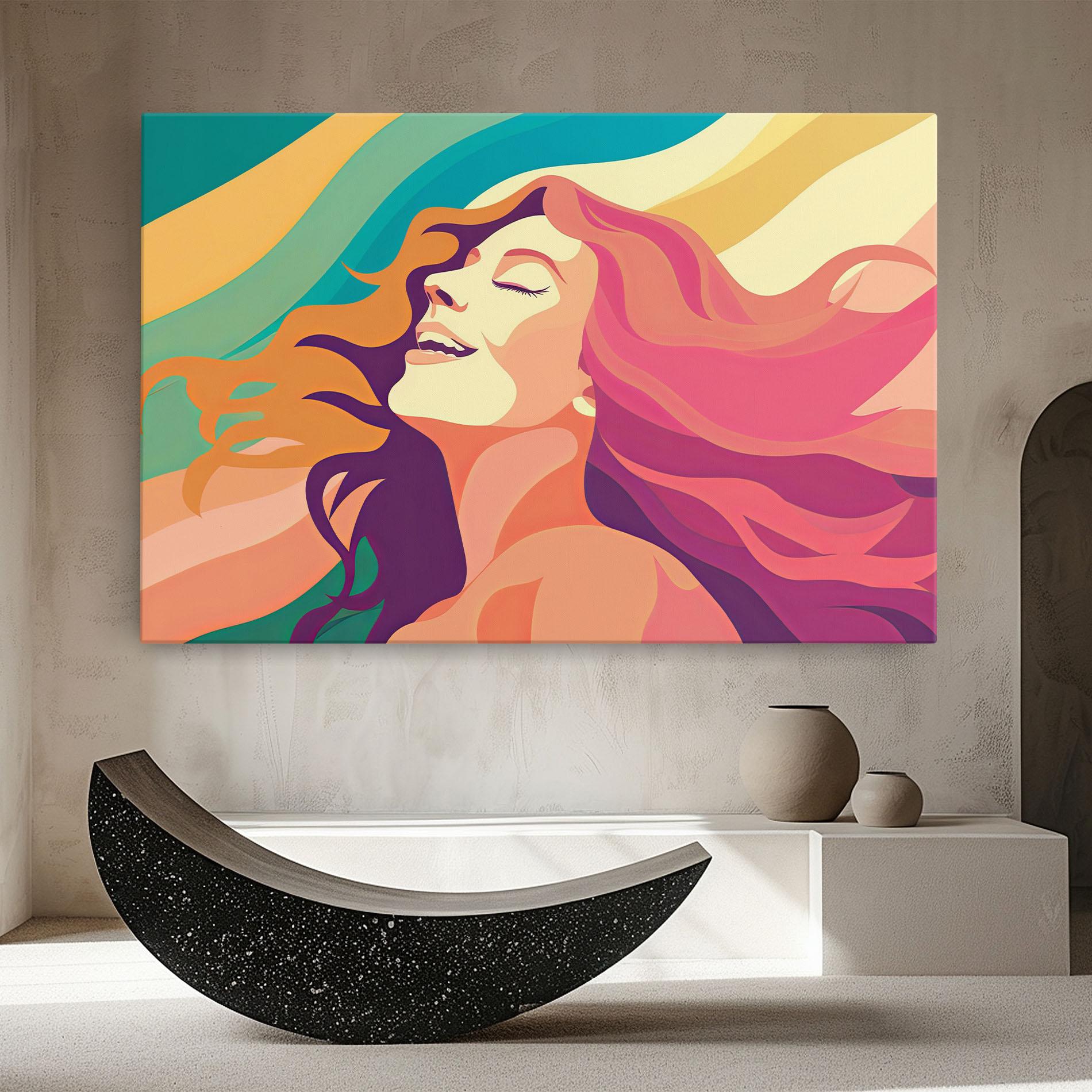 Tablou Canvas Pink Pop Hair mockup 8