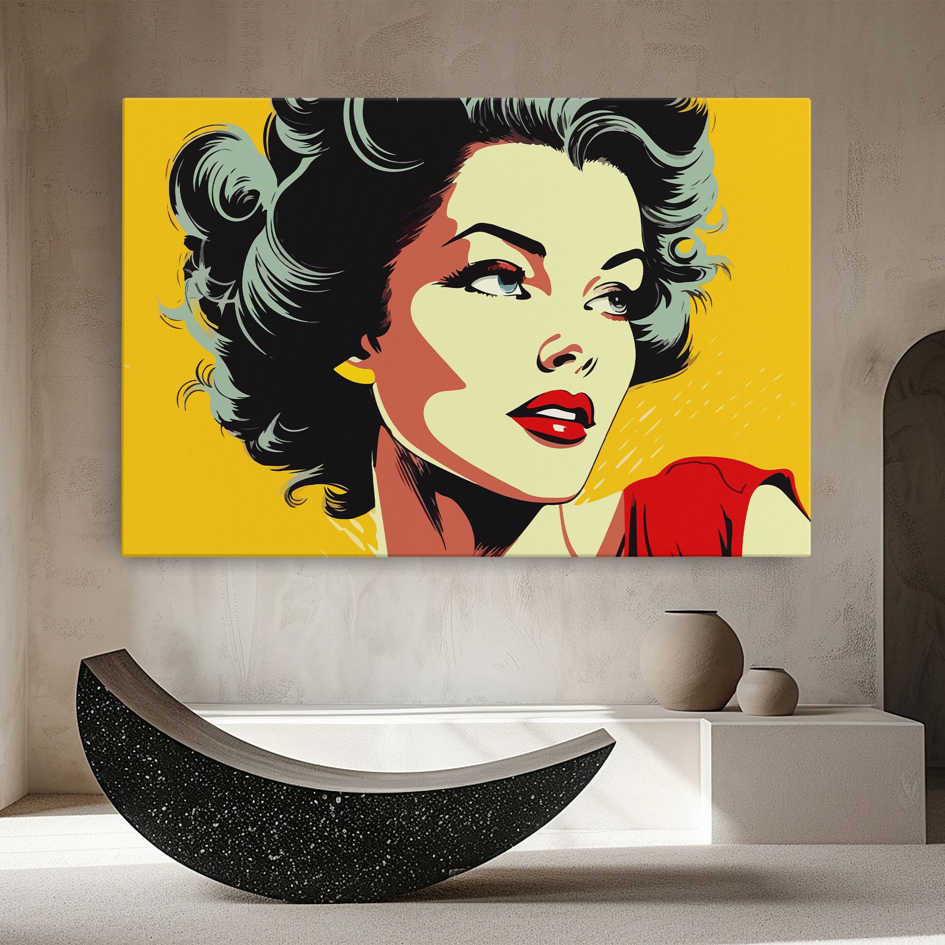 Tablou Canvas Pop Art Pretty Lady mockup 8