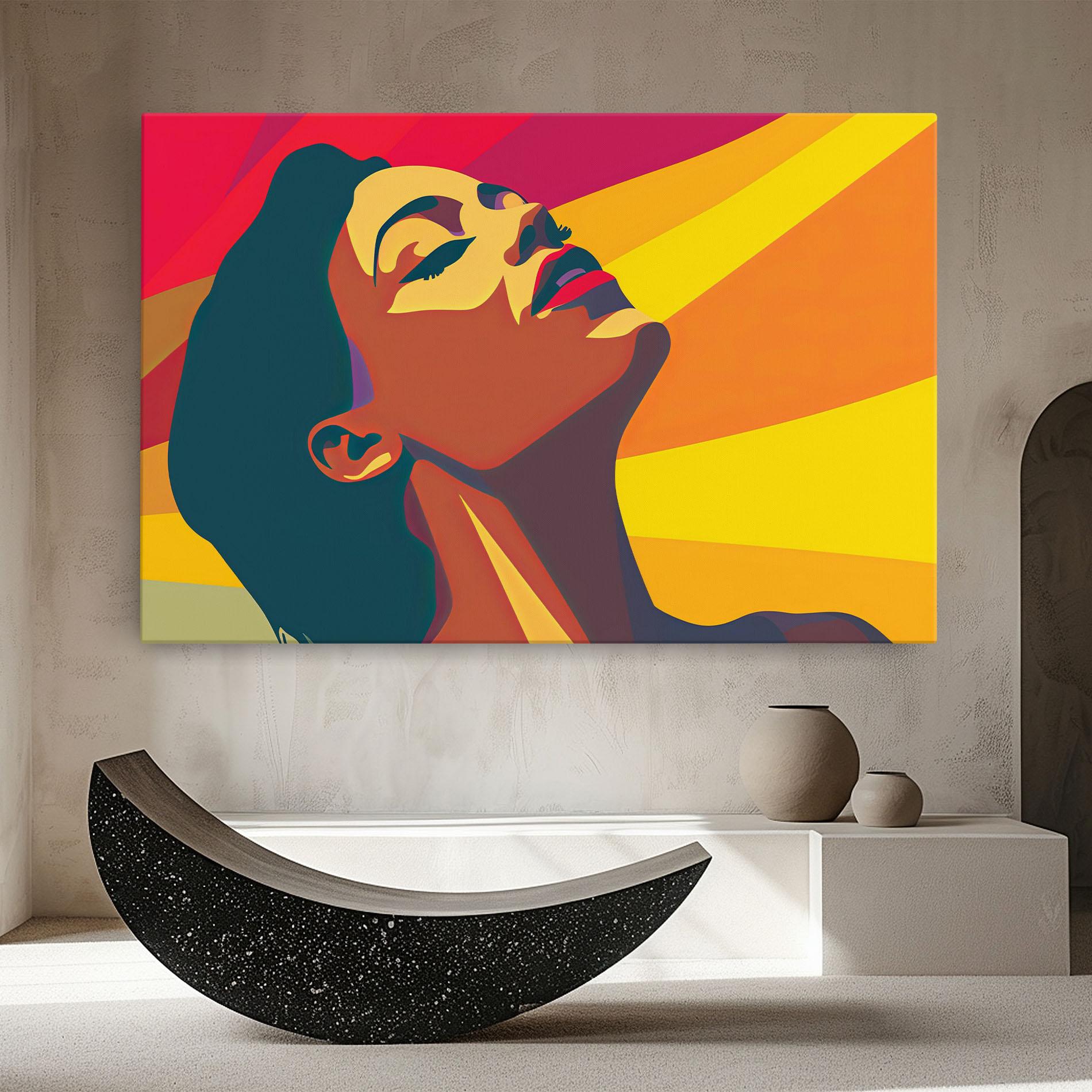 Tablou Canvas Pop Female Color mockup 8