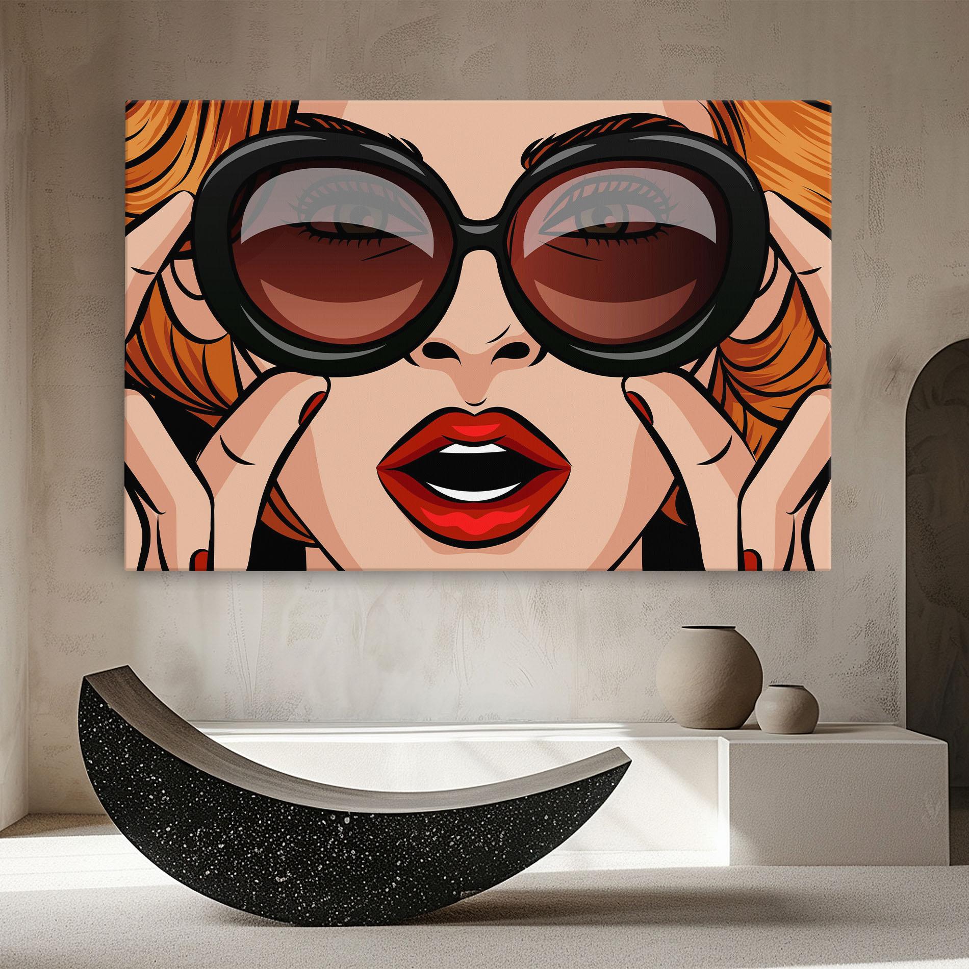 Tablou Canvas Pop Glasses Woman mockup 8