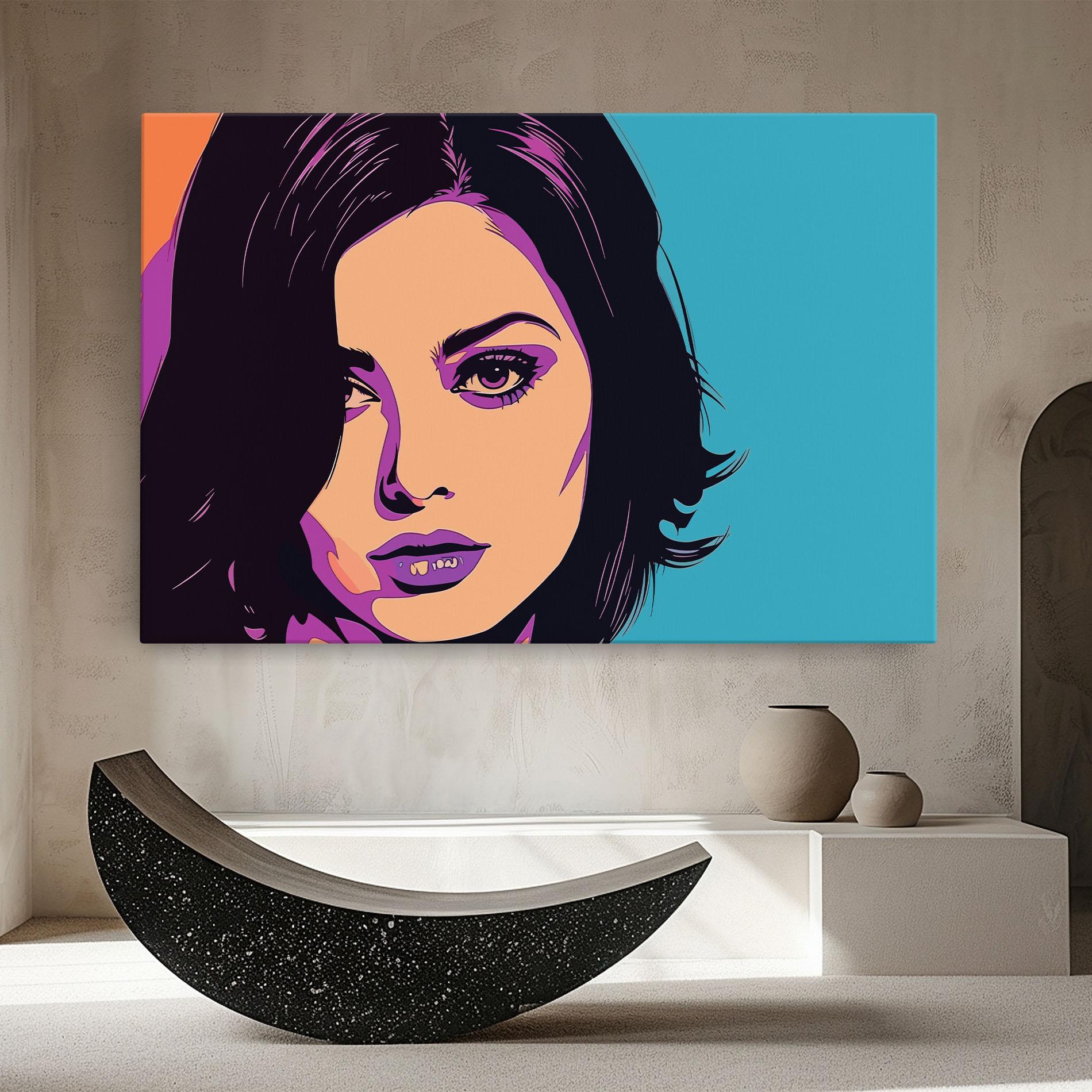 Tablou Canvas Pop Purple Woman mockup 8