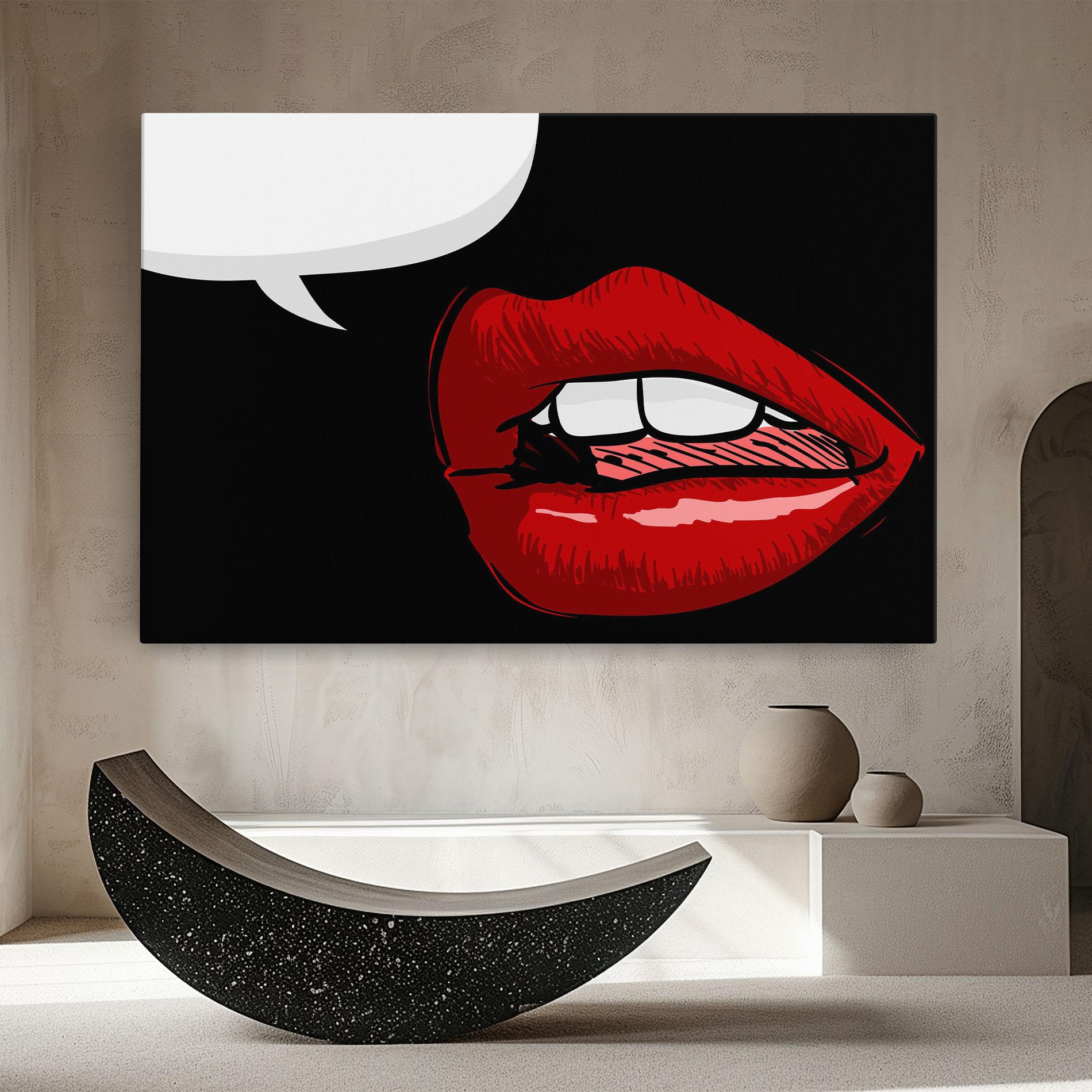 Tablou Canvas Pop Red Lips mockup 8