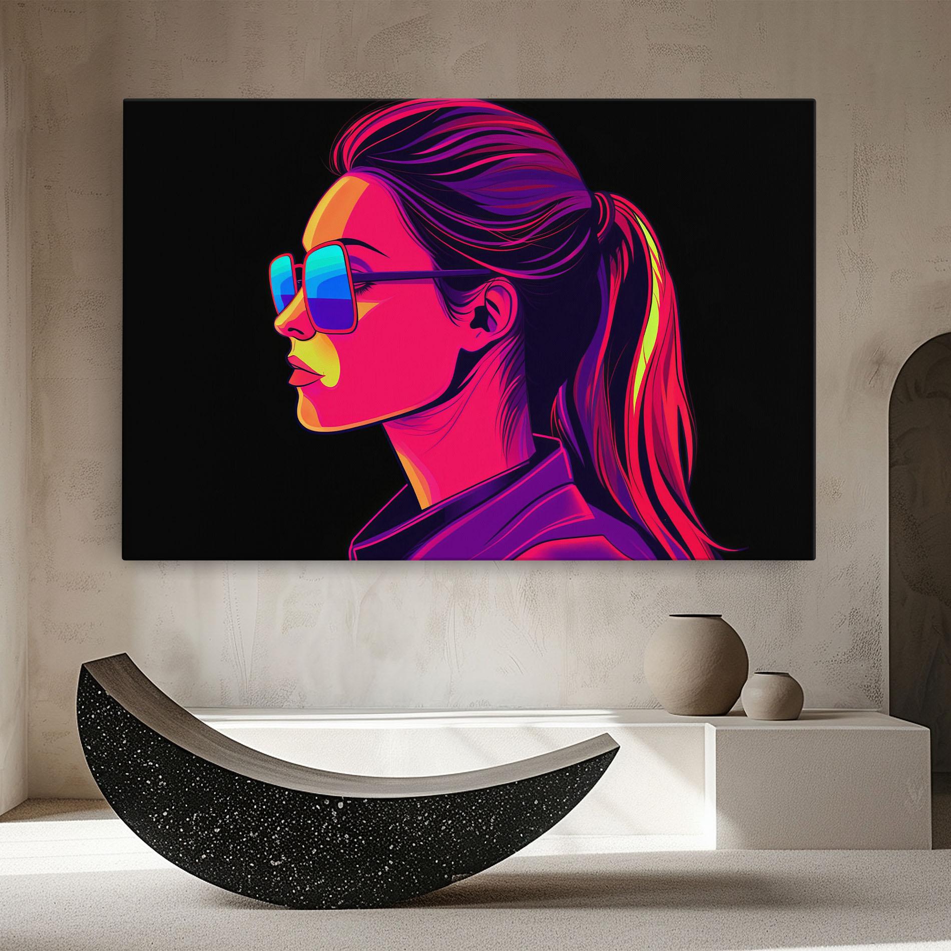 Tablou Canvas Purple Pop Hair mockup 8