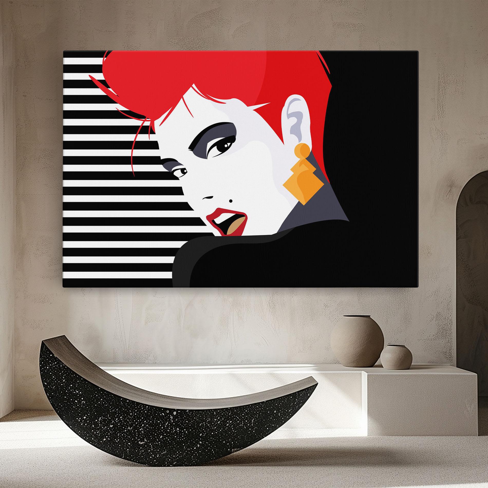 Tablou Canvas Red Pop Hair mockup 8