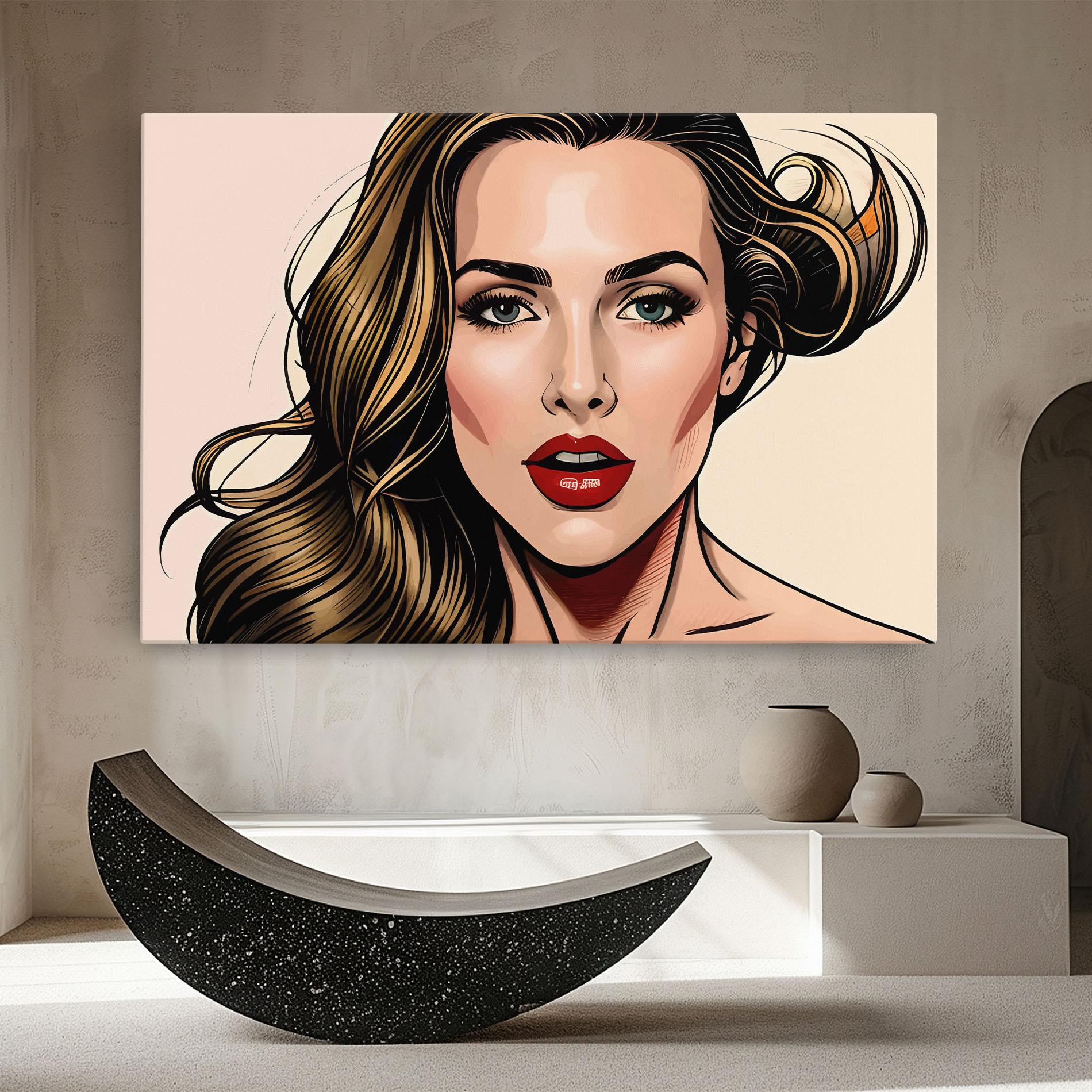 Tablou Canvas Red Pop Lips mockup 8