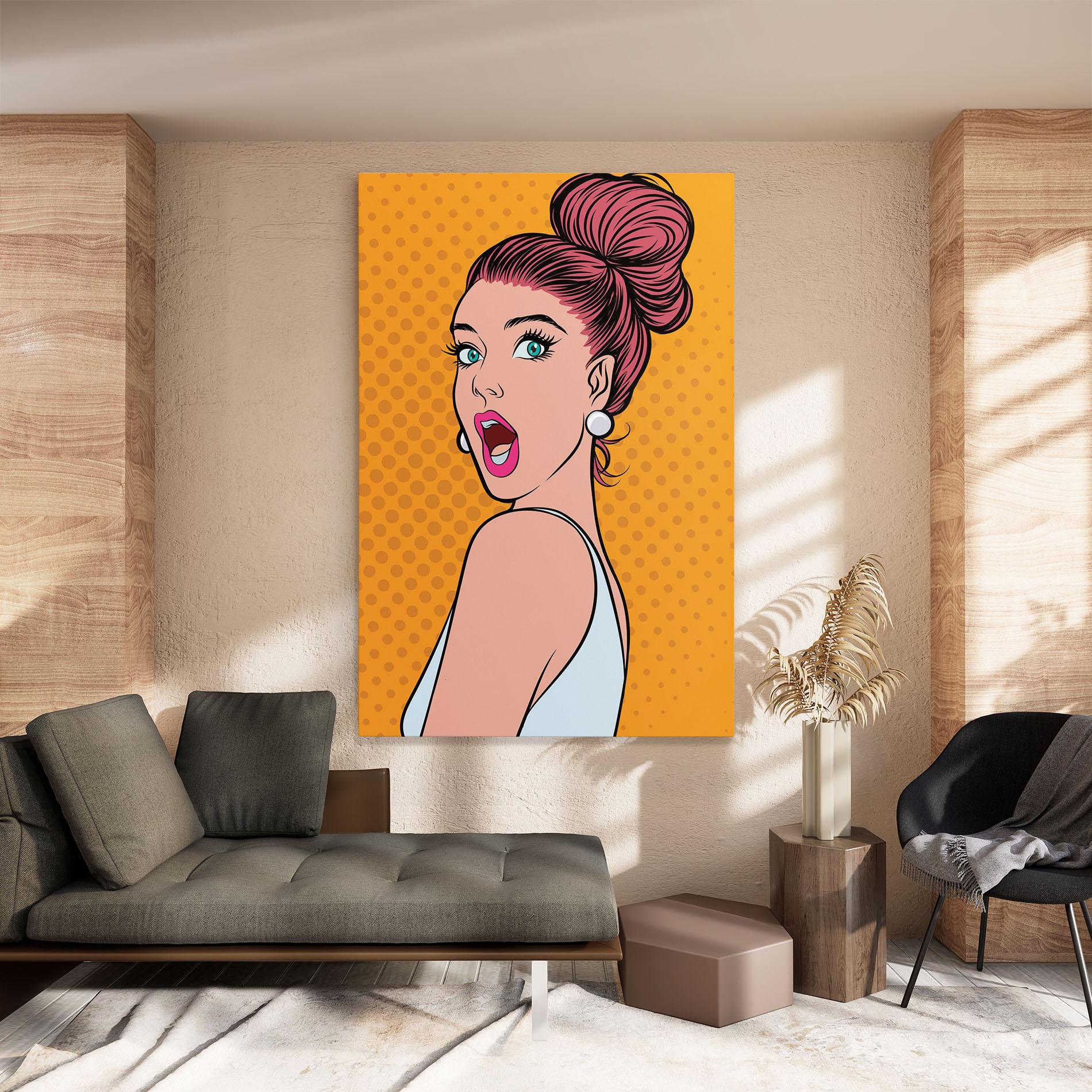 Tablou Canvas Pop Comic Lady mockup 8