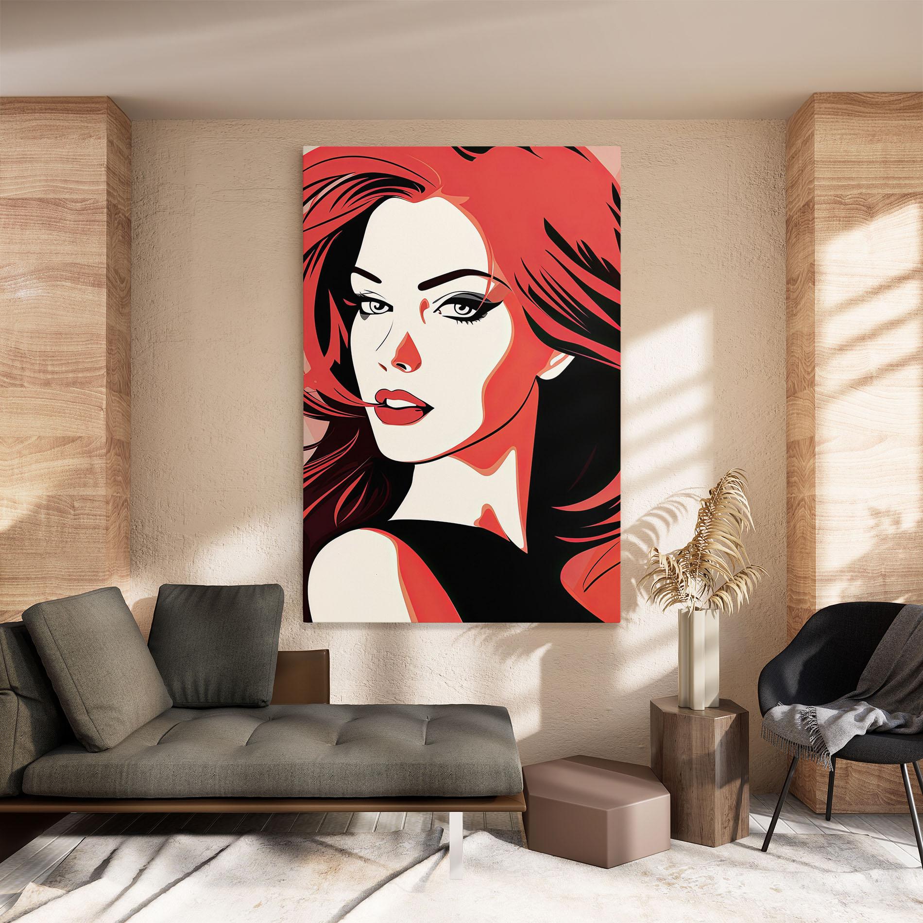 Tablou Canvas Red Hair Pop Art mockup 8