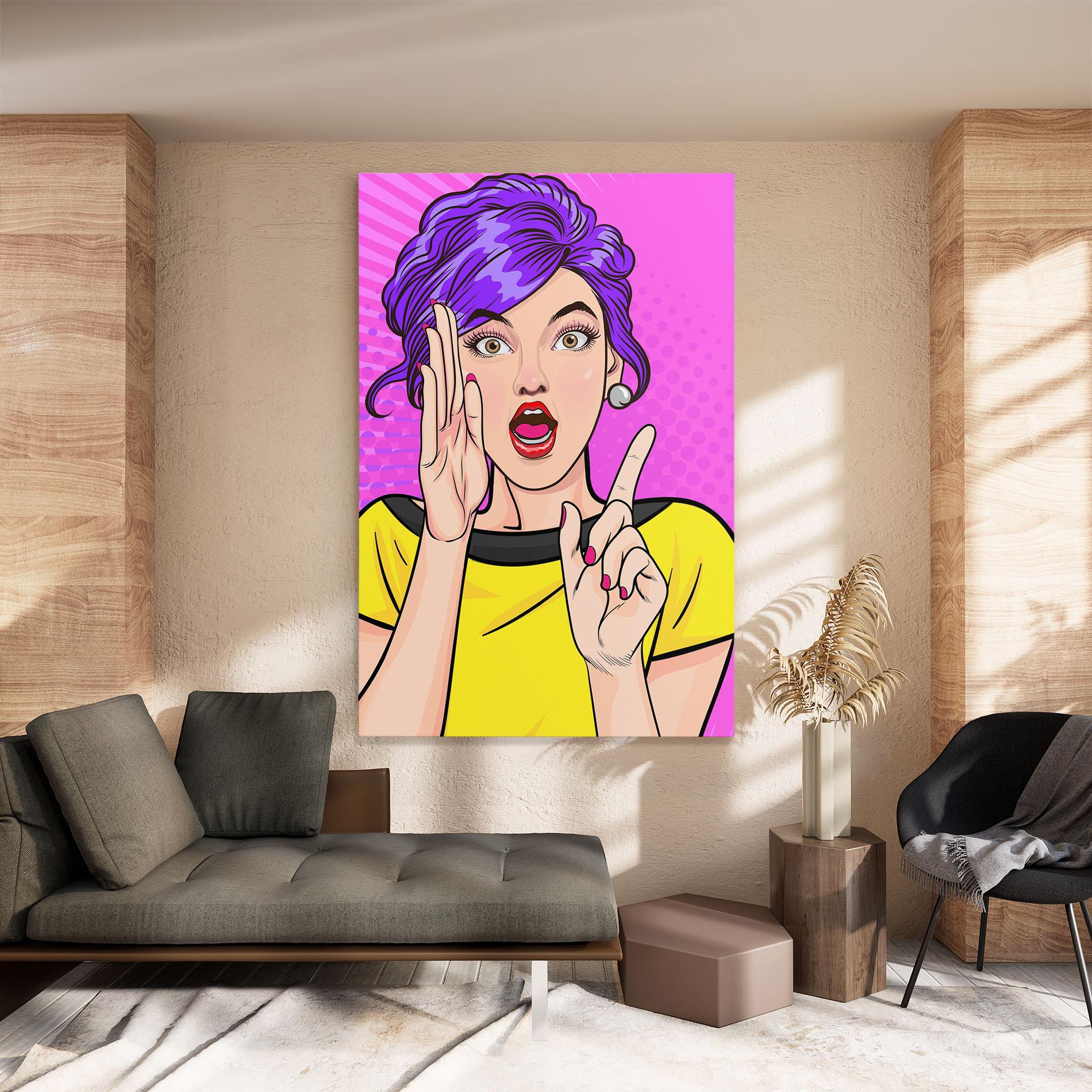 Tablou Canvas Surprised Pop Woman mockup 8