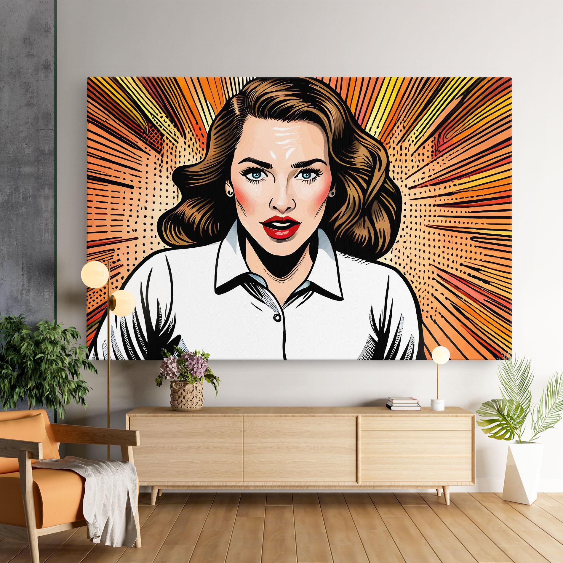 Tablou Canvas Blue Eye Pop Art mockup 9