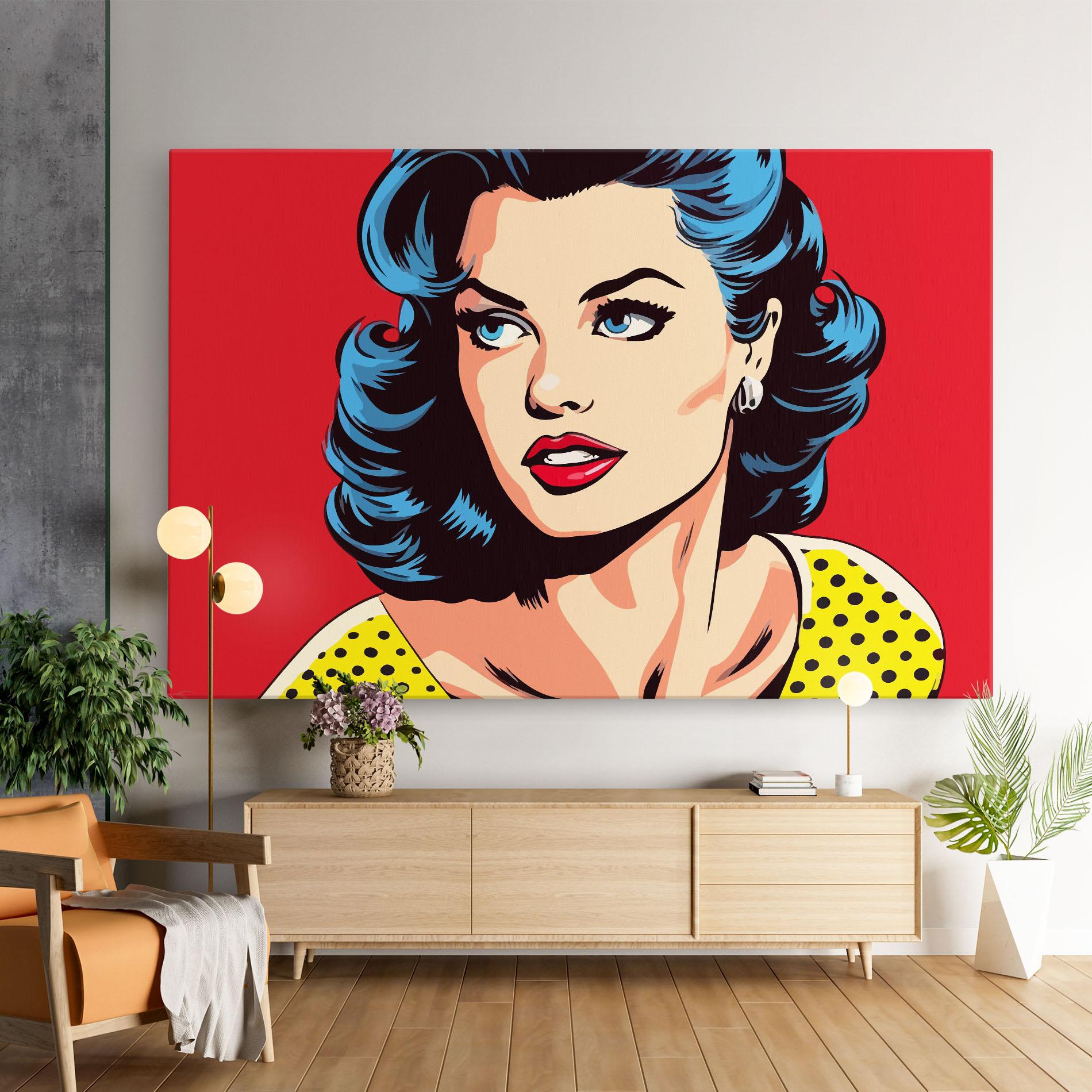 Tablou Canvas Blue Pop Eyes mockup 9