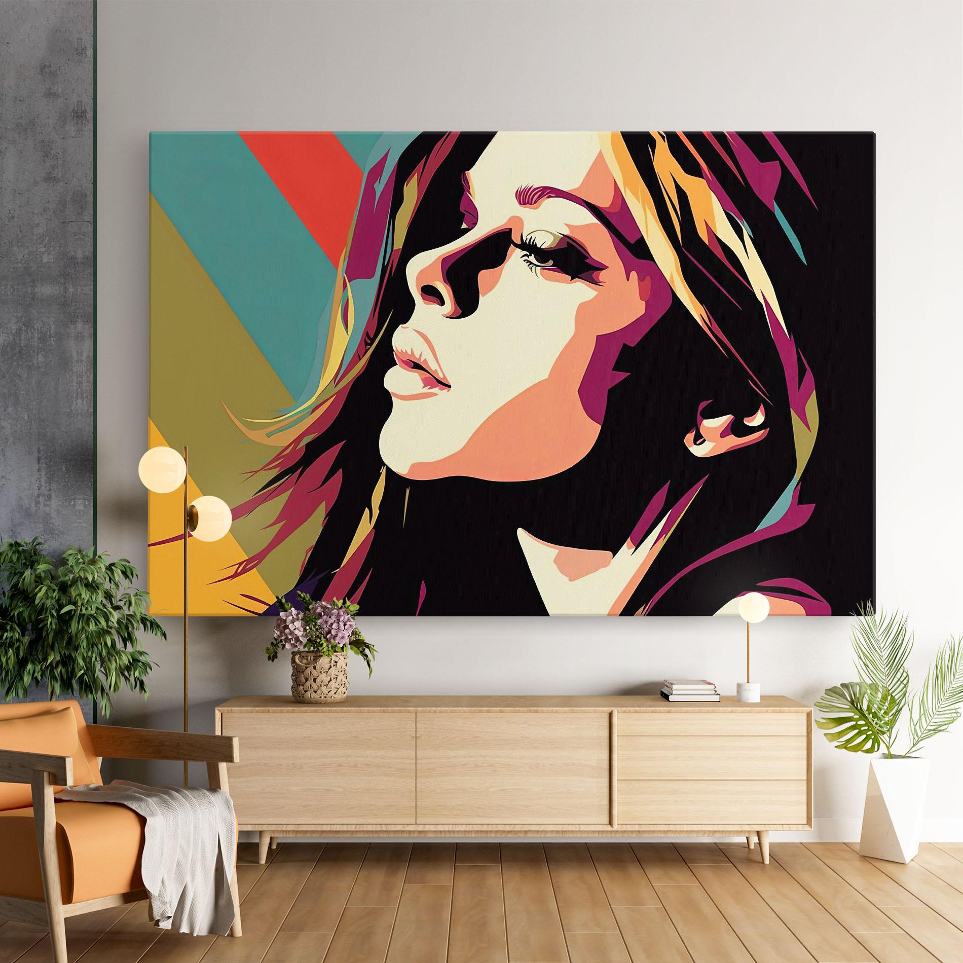Tablou Canvas Cream Pop Art mockup 9