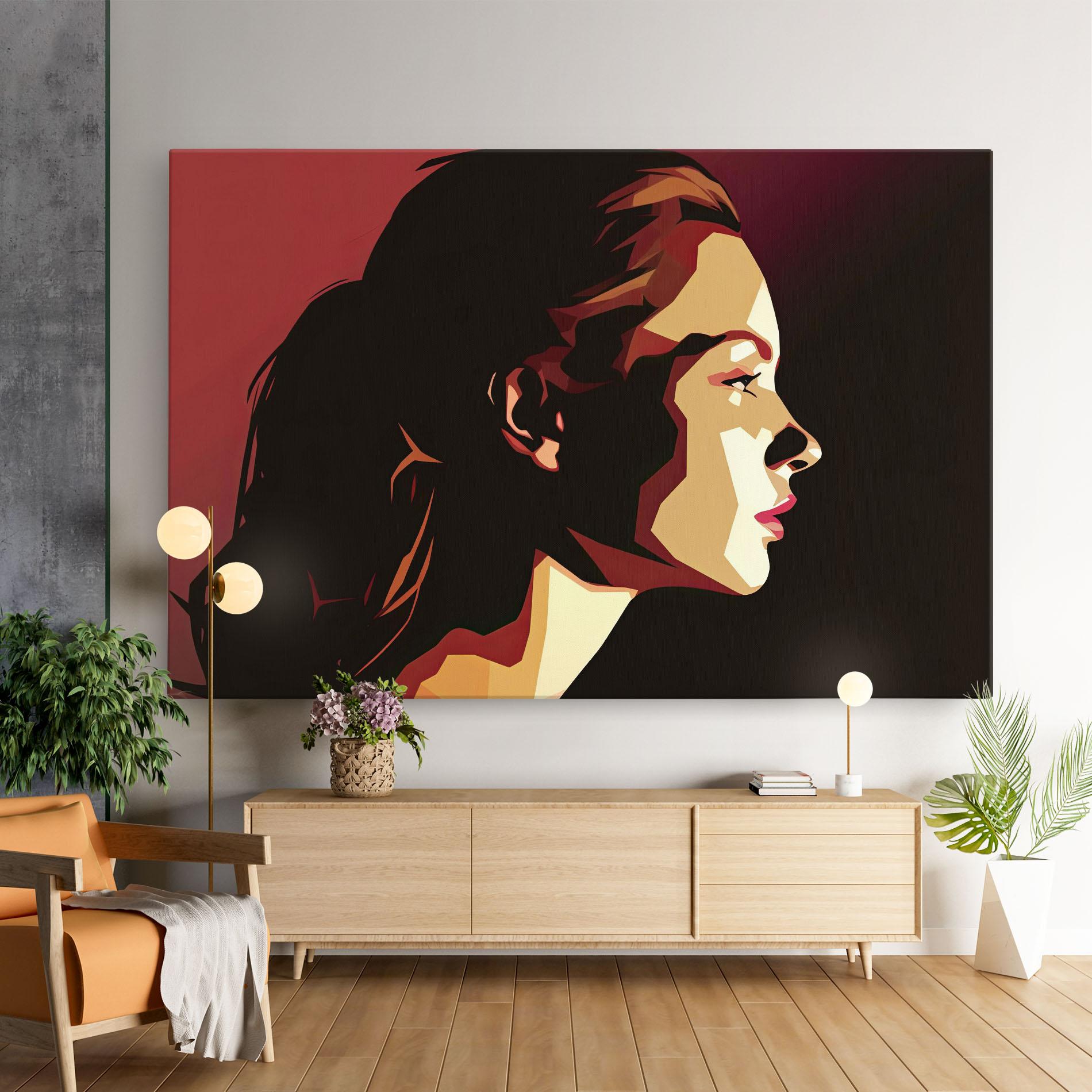 Tablou Canvas Cream Red Pop Art mockup 9