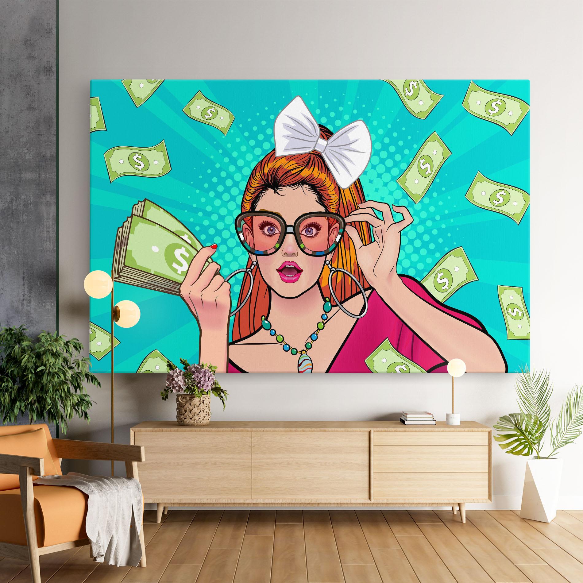 Tablou Canvas Money Pop Art mockup 9