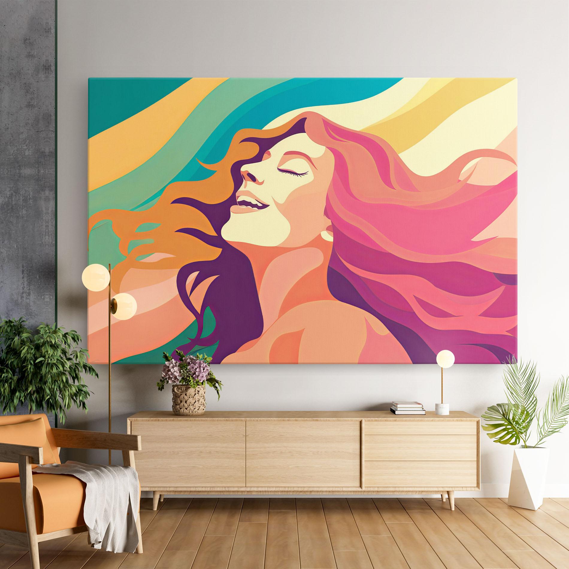 Tablou Canvas Pink Pop Hair mockup 9