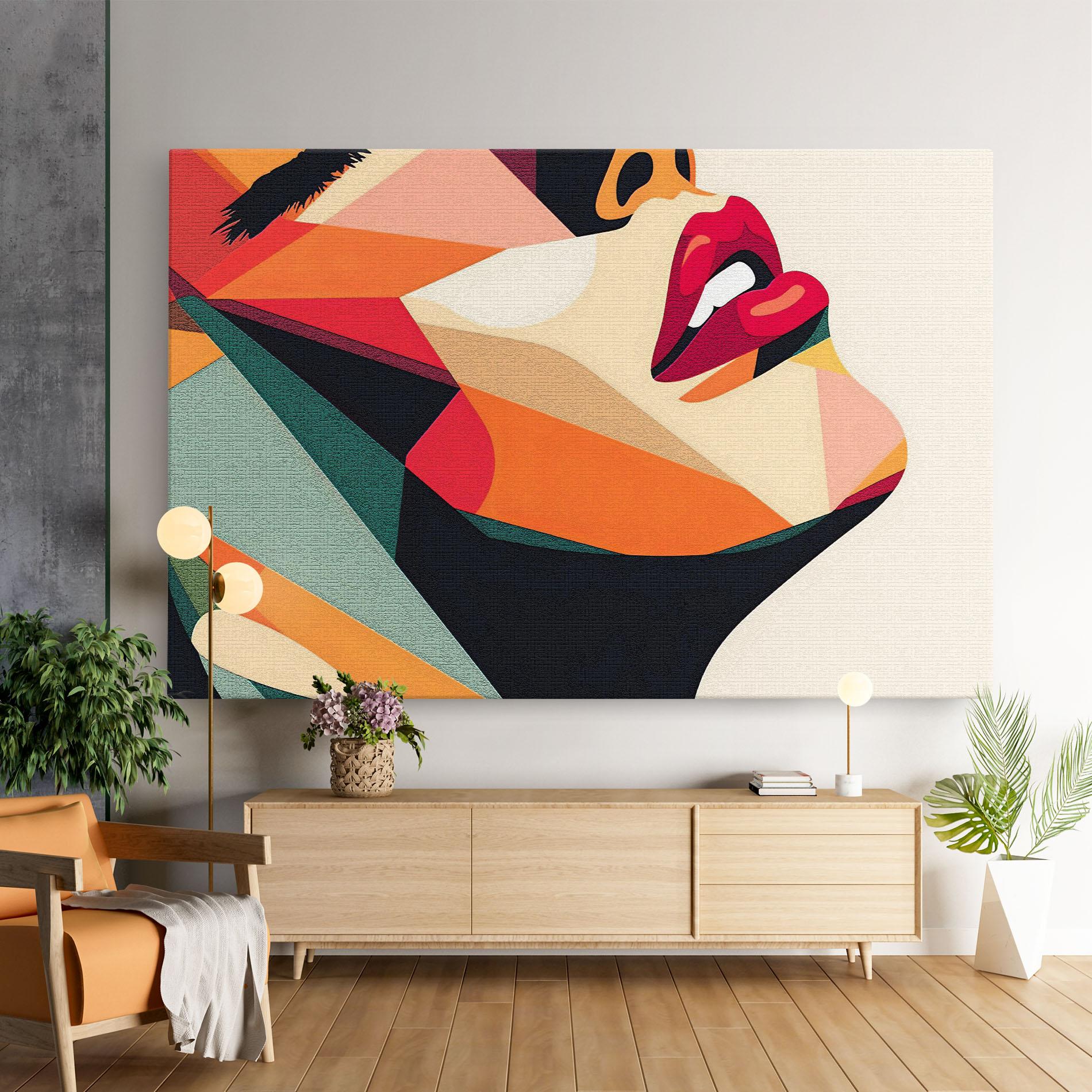 Tablou Canvas Pop Art Lips mockup 9