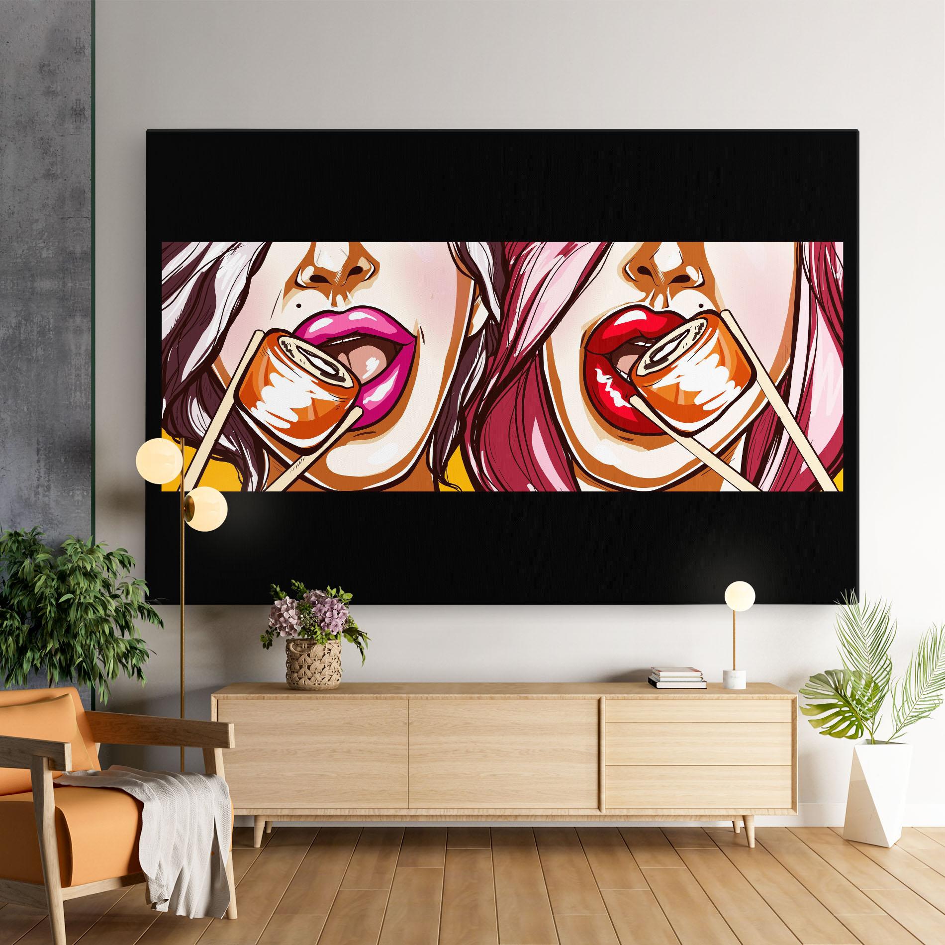 Tablou Canvas Pop Art Sushi mockup 9