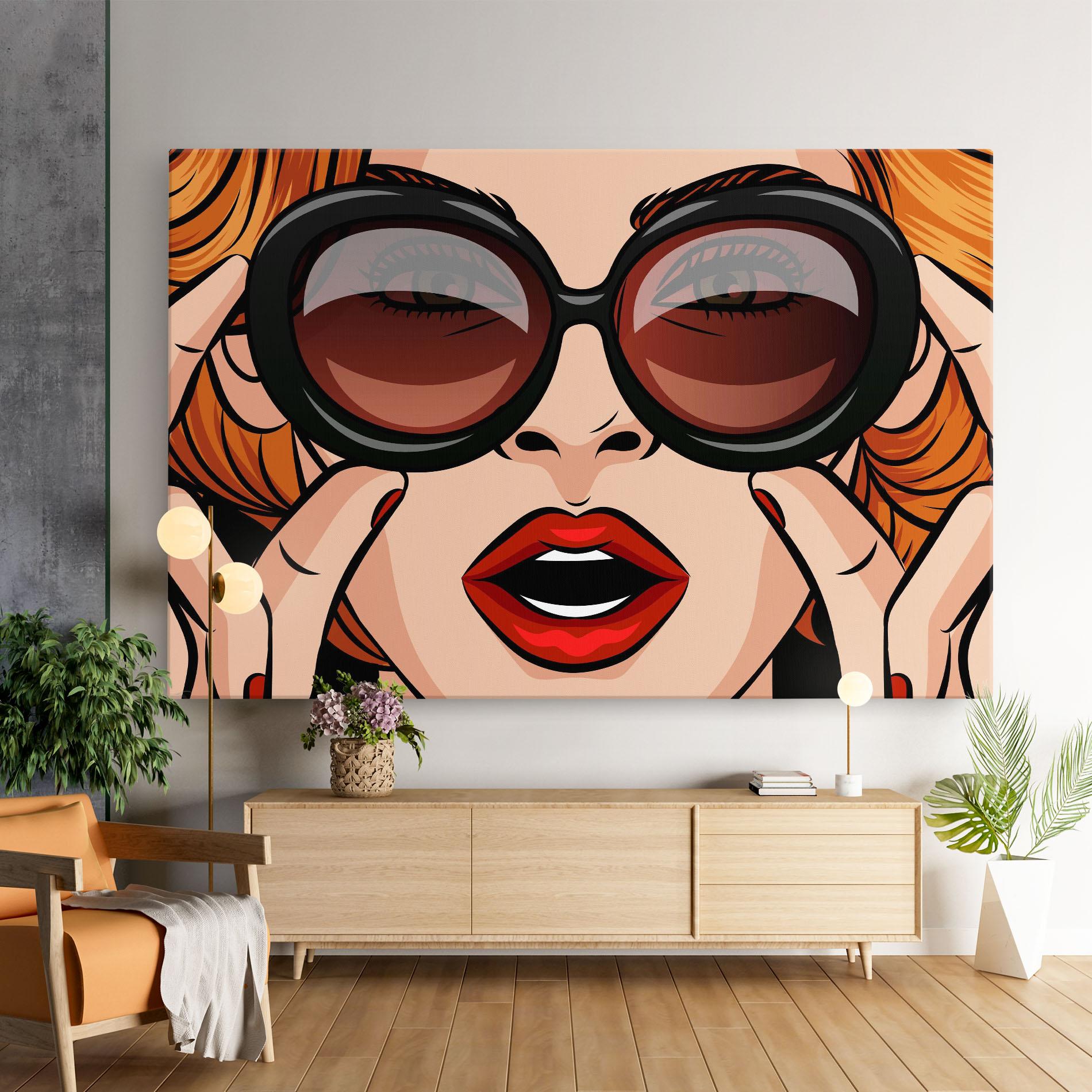 Tablou Canvas Pop Glasses Woman mockup 9