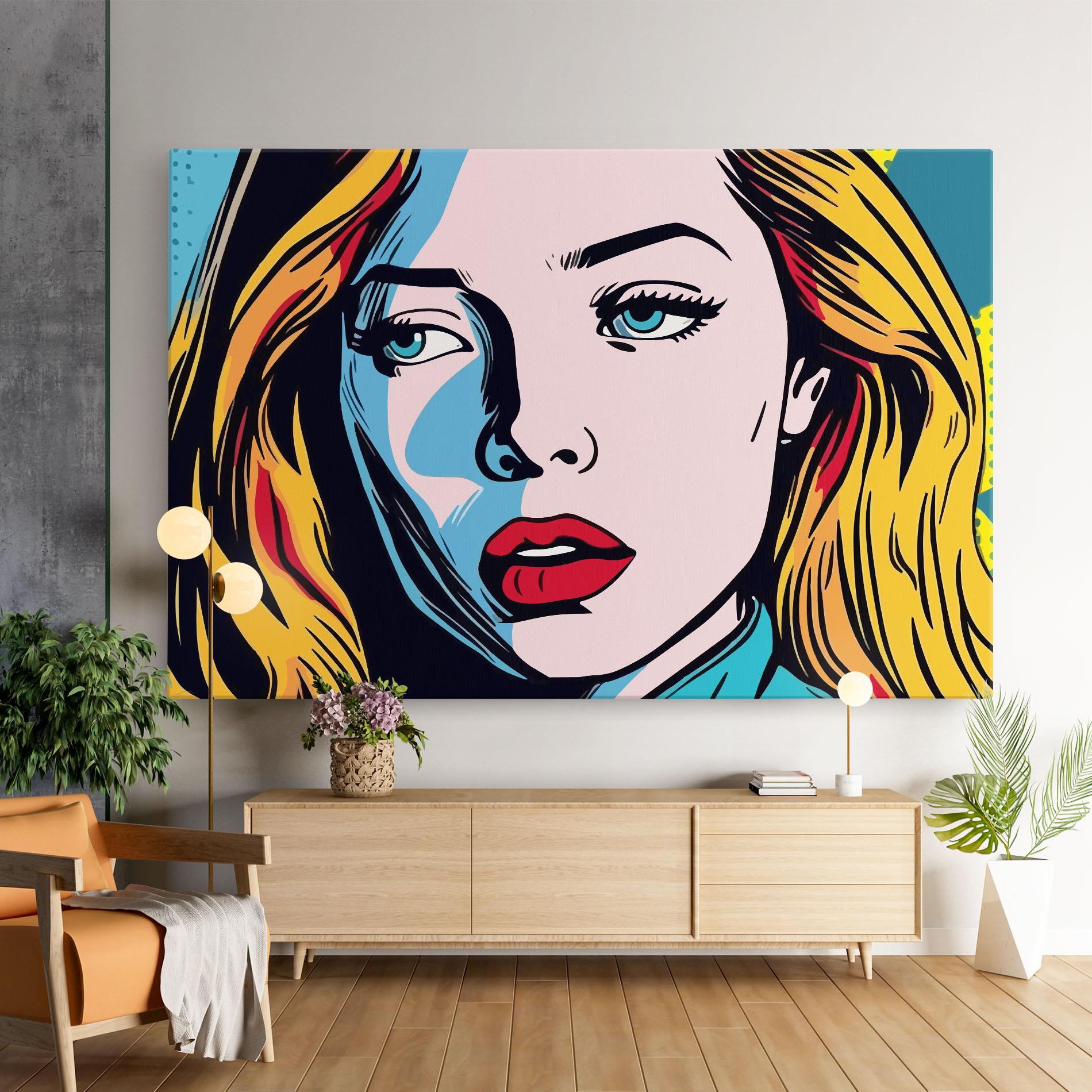 Tablou Canvas Pop Woman Art mockup 9