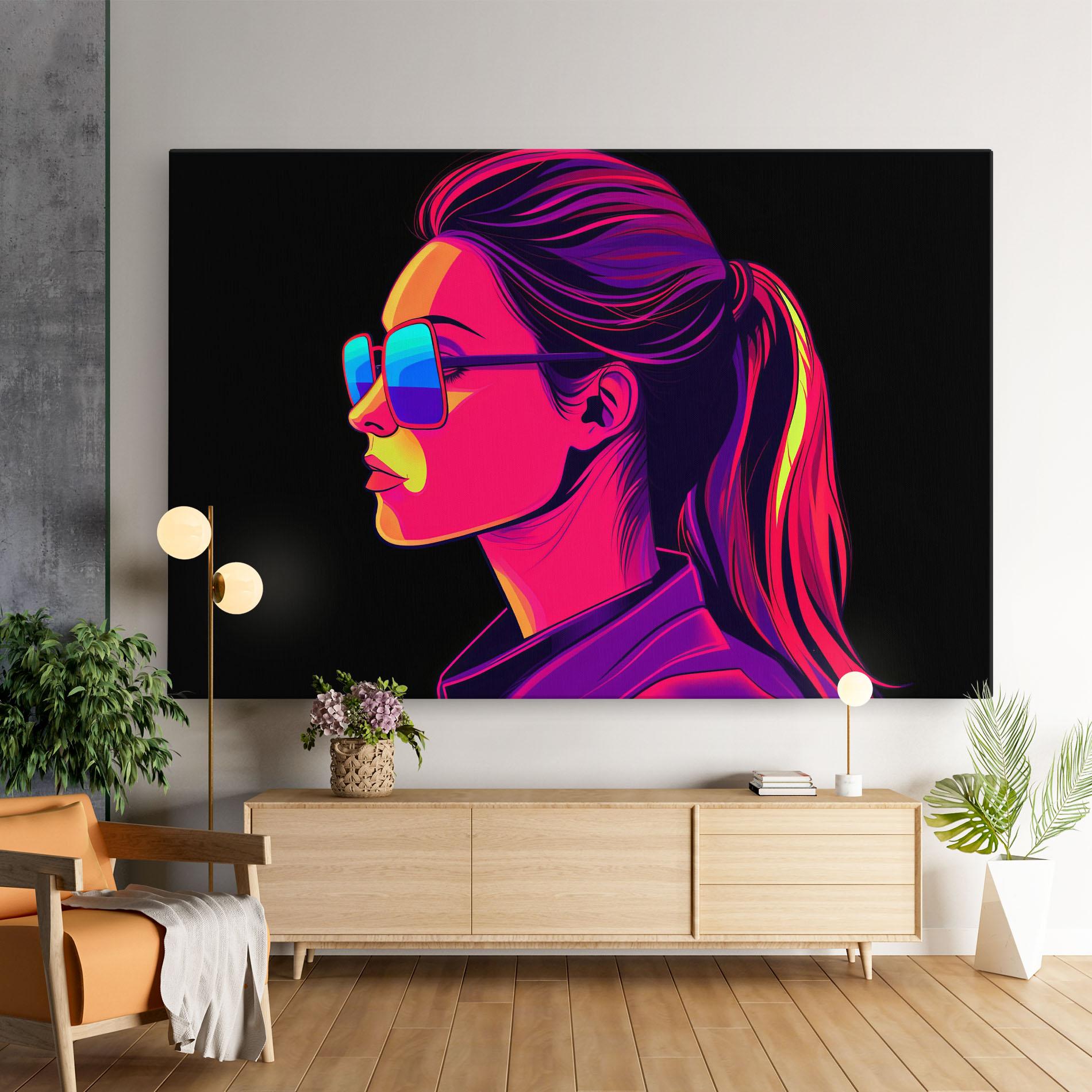 Tablou Canvas Purple Pop Hair mockup 9