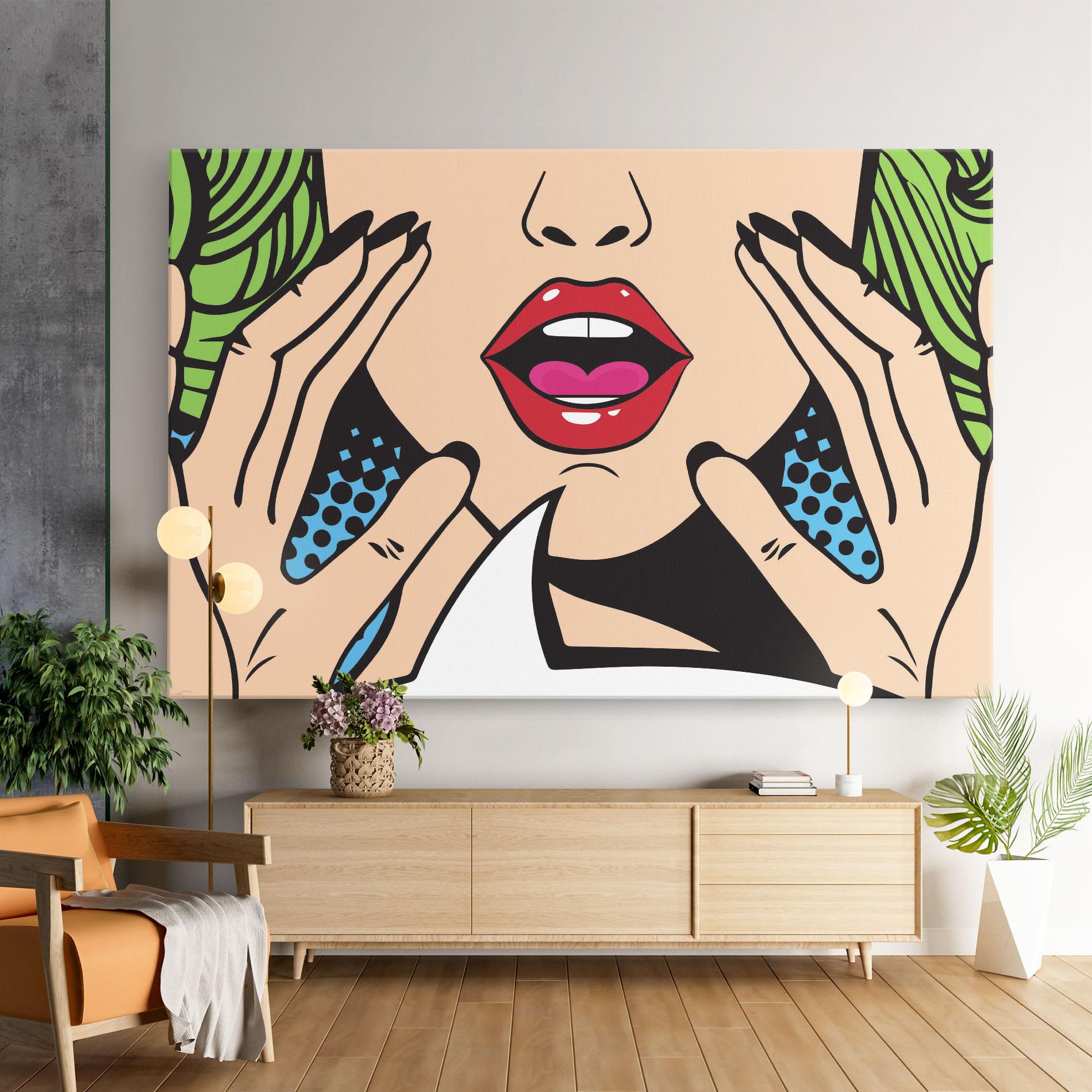 Tablou Canvas Speaking Pop Art mockup 9