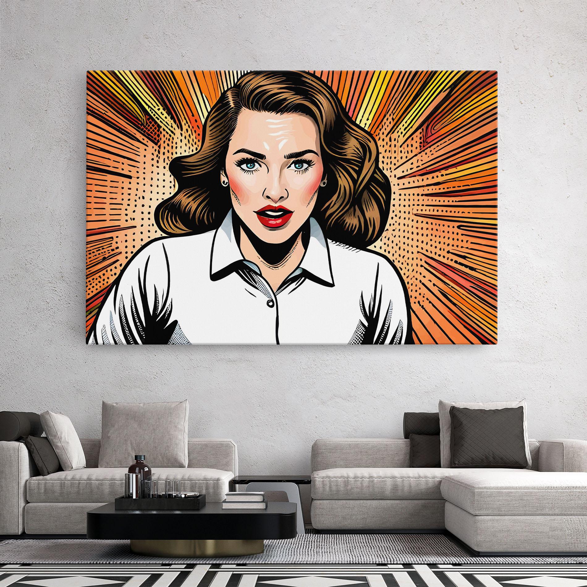 Tablou Canvas Blue Eye Pop Art mockup 2