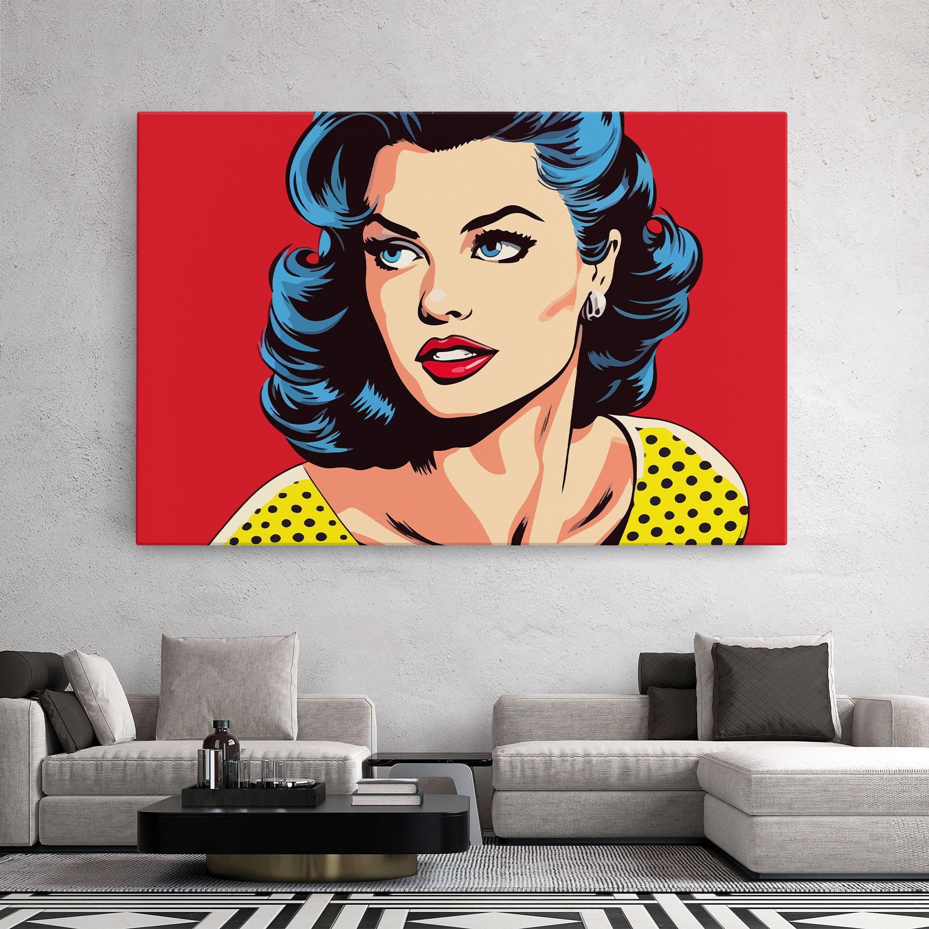 Tablou Canvas Blue Pop Eyes mockup 2